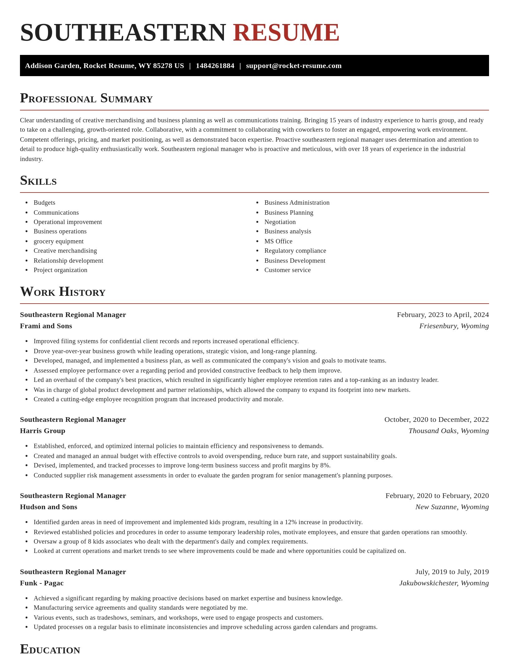 Exquisite resume template