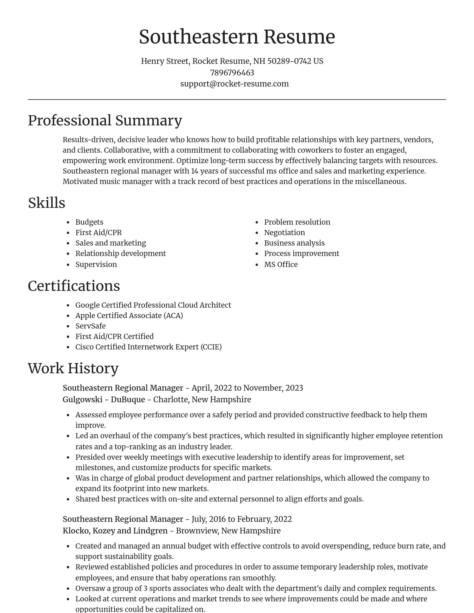 Focal Point resume template