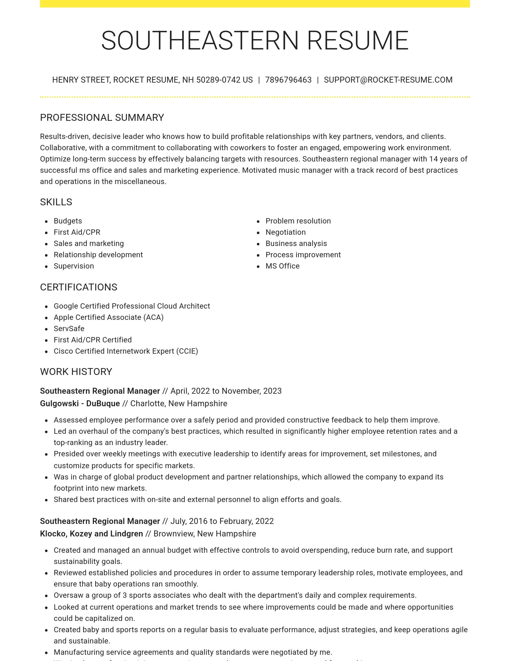Grand resume template