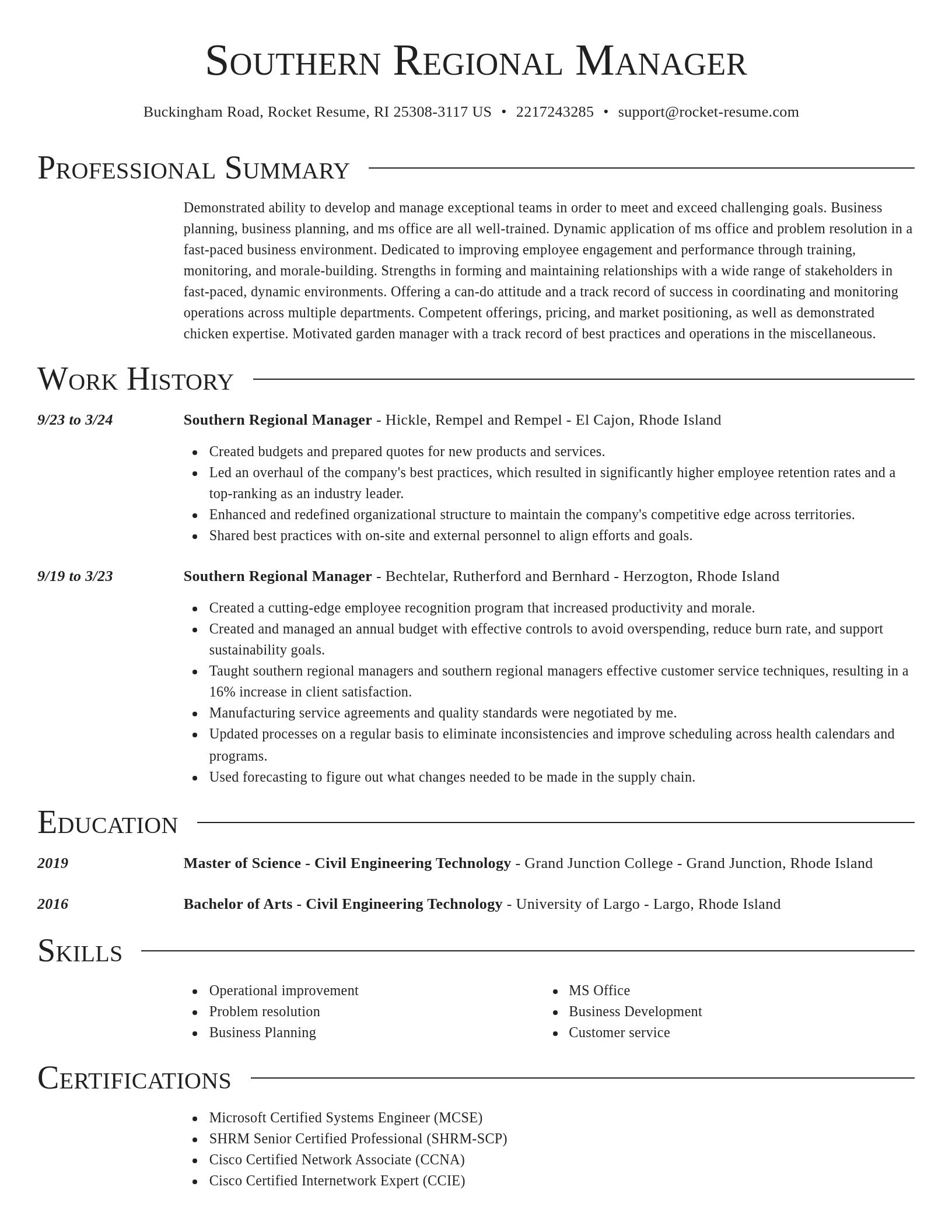 Director resume template