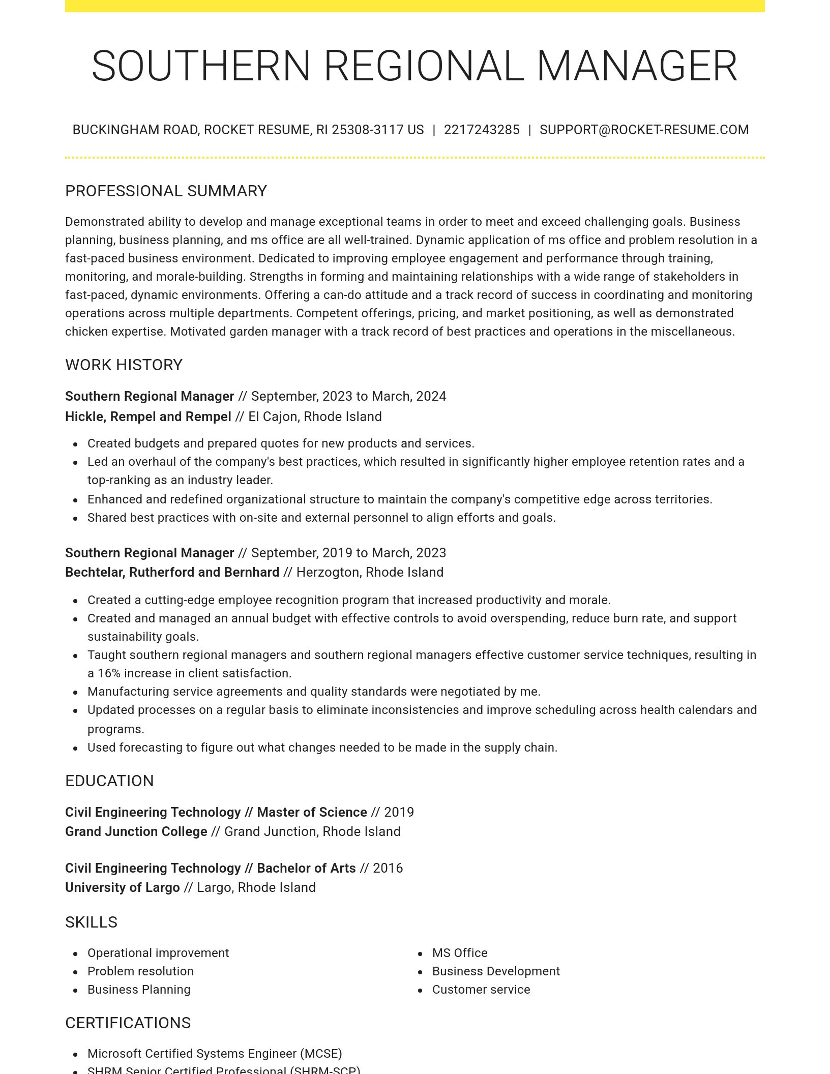 Grand resume template
