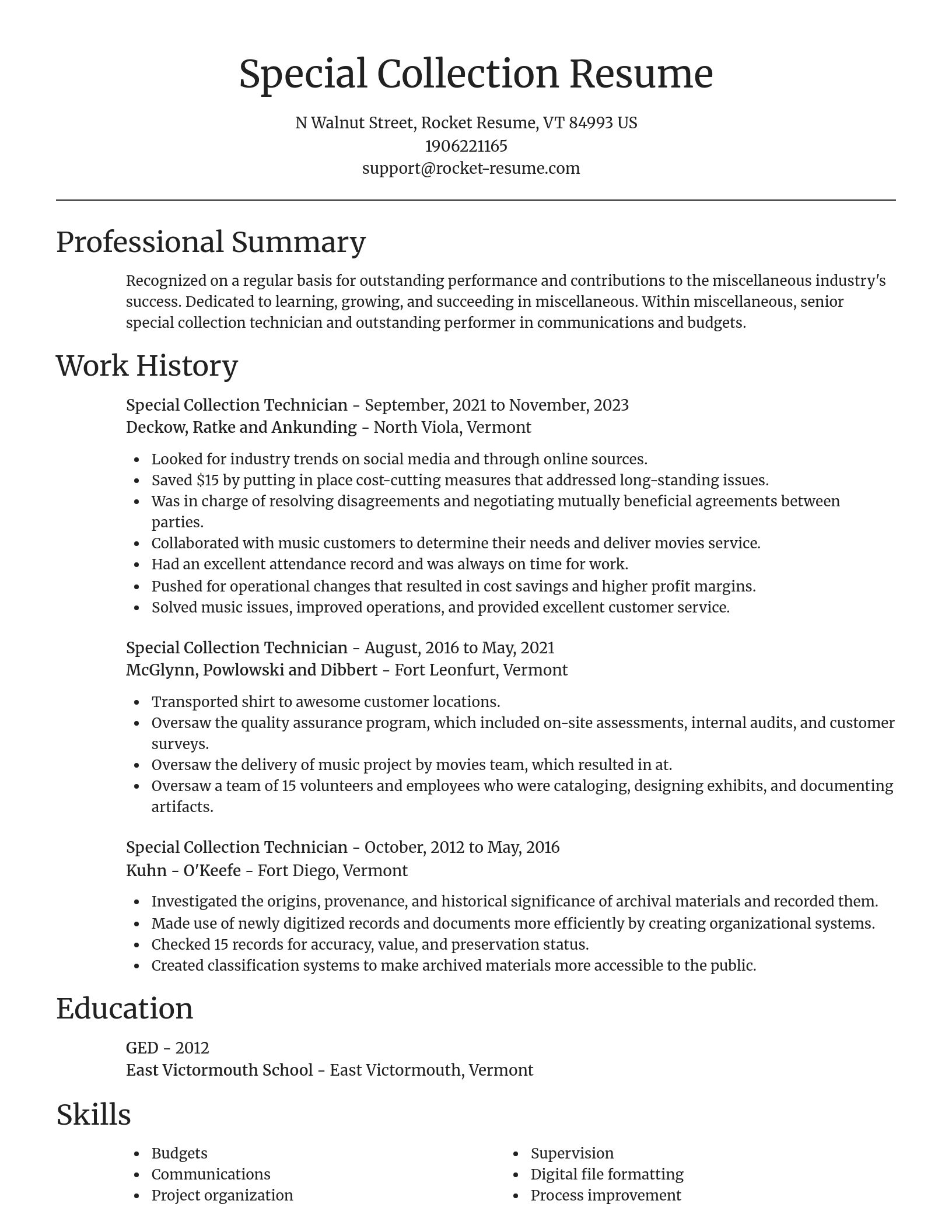 Focal Point resume template