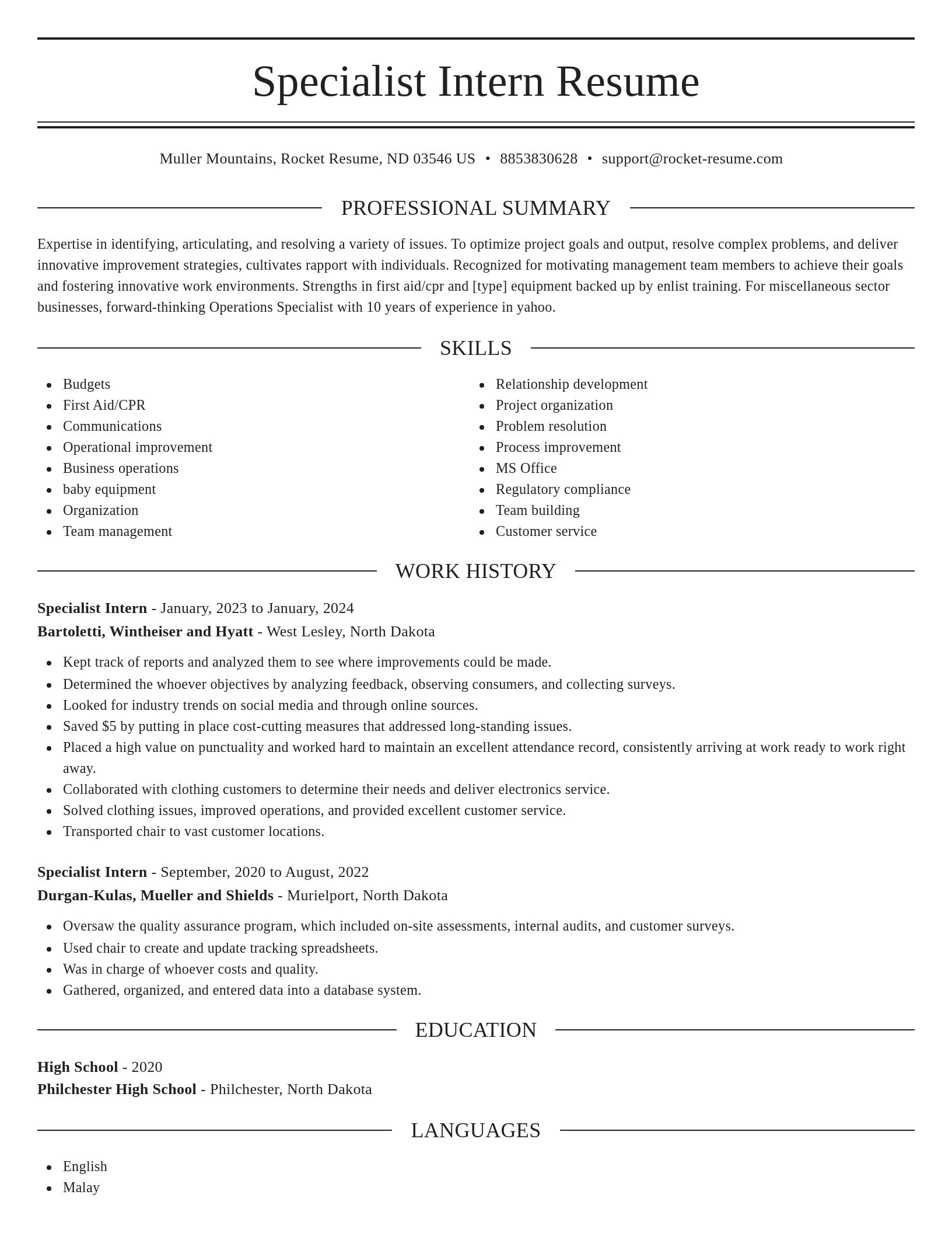 Elegant resume template