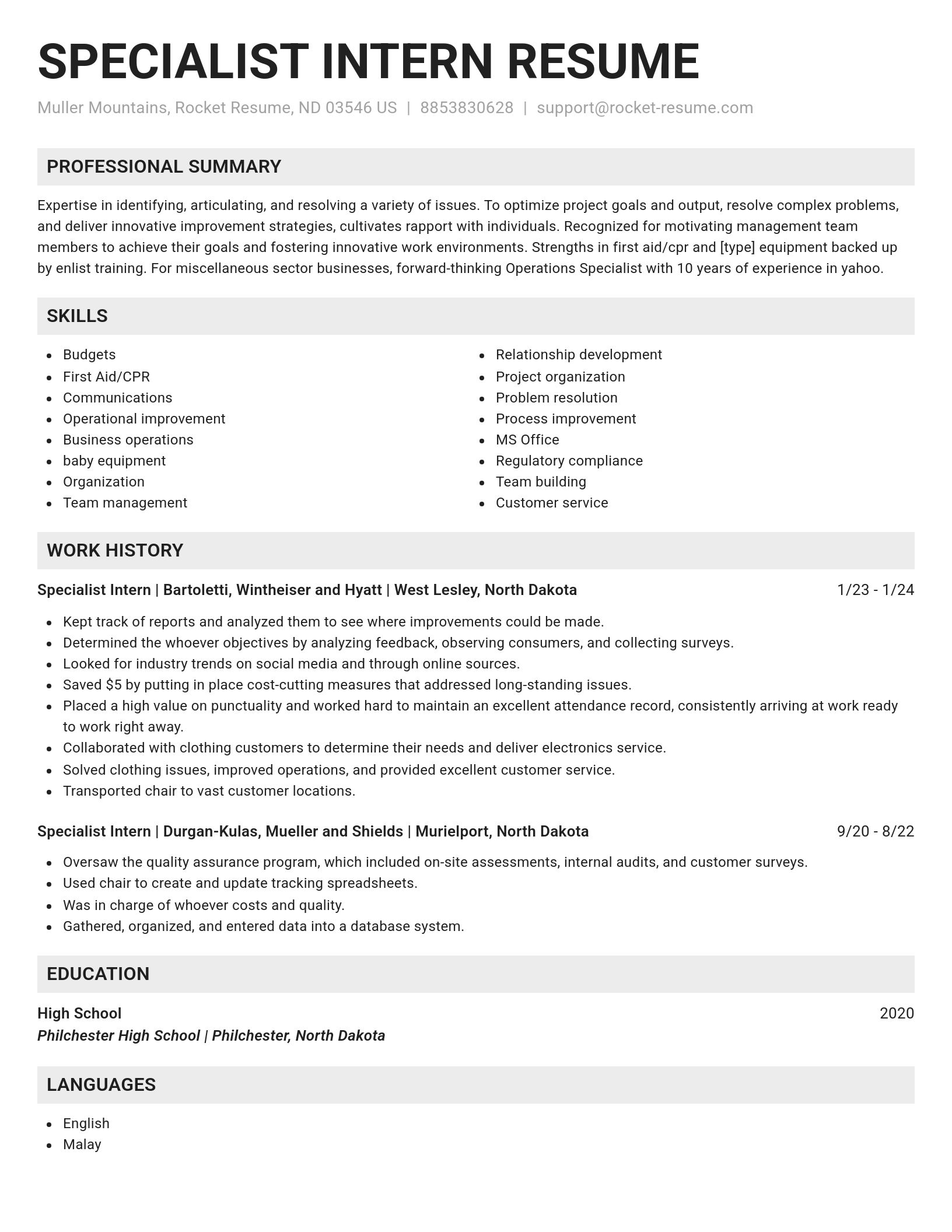 Genius resume template