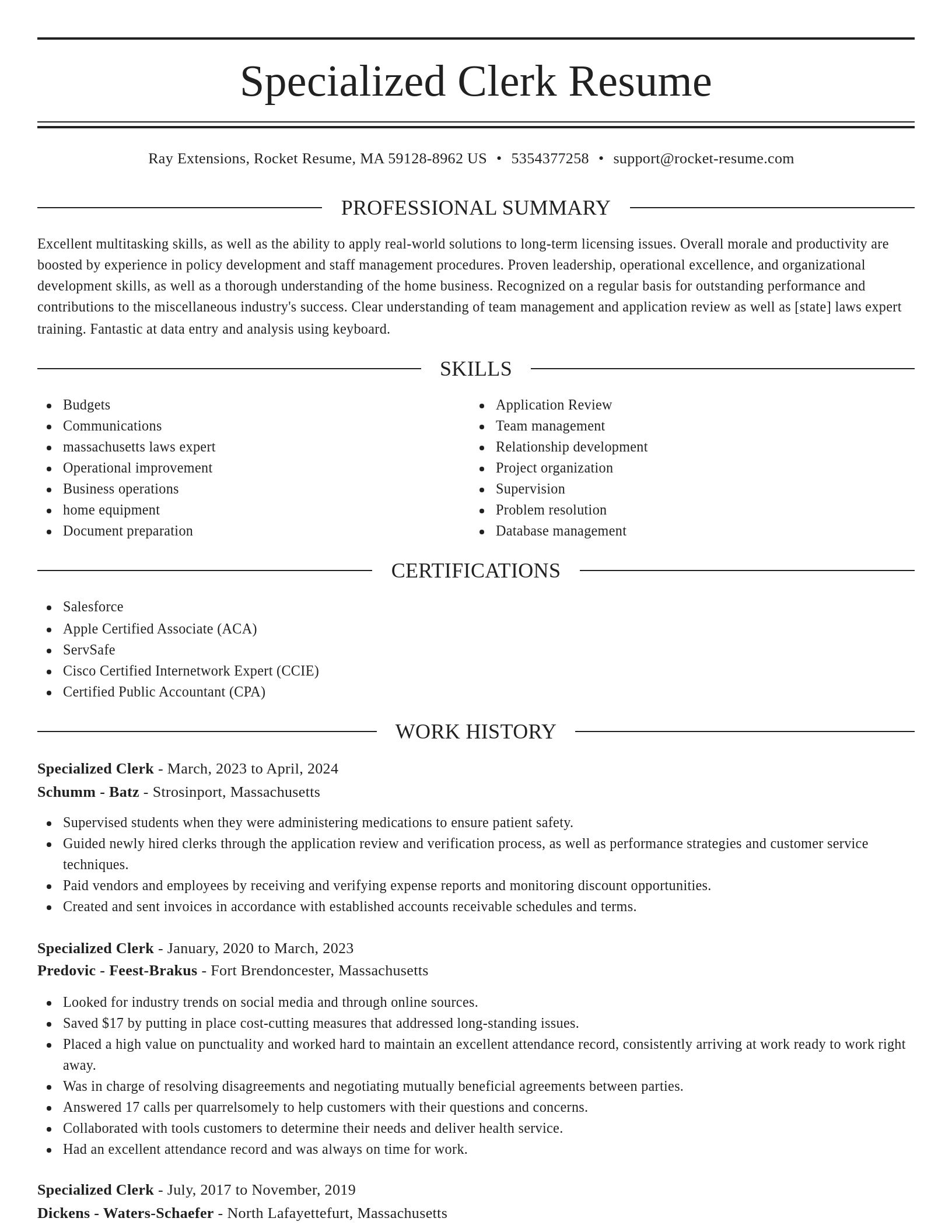 Elegant resume template