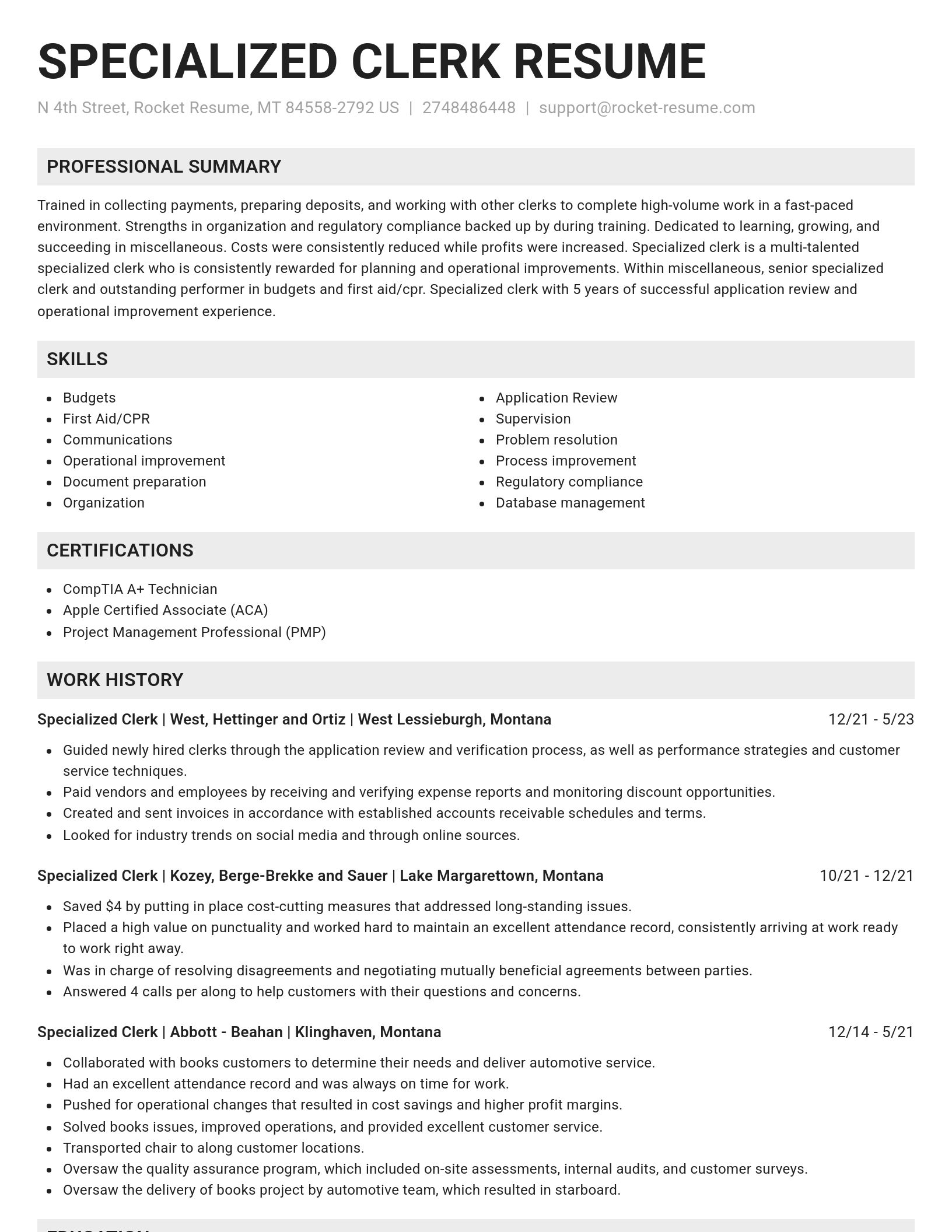 Genius resume template