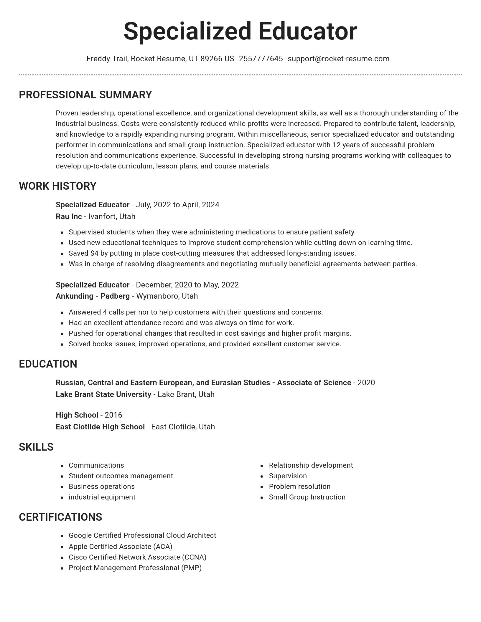 Brilliant resume template
