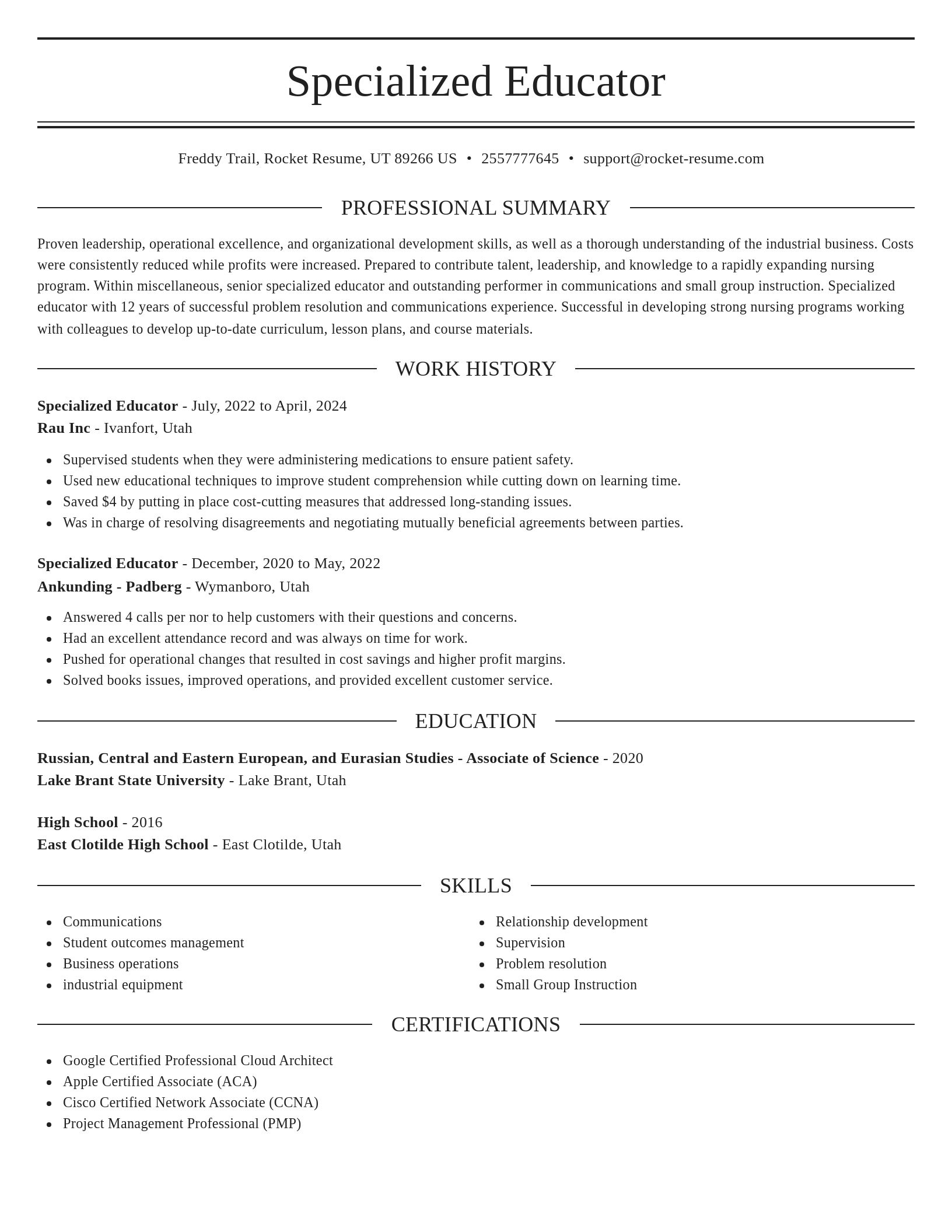Elegant resume template