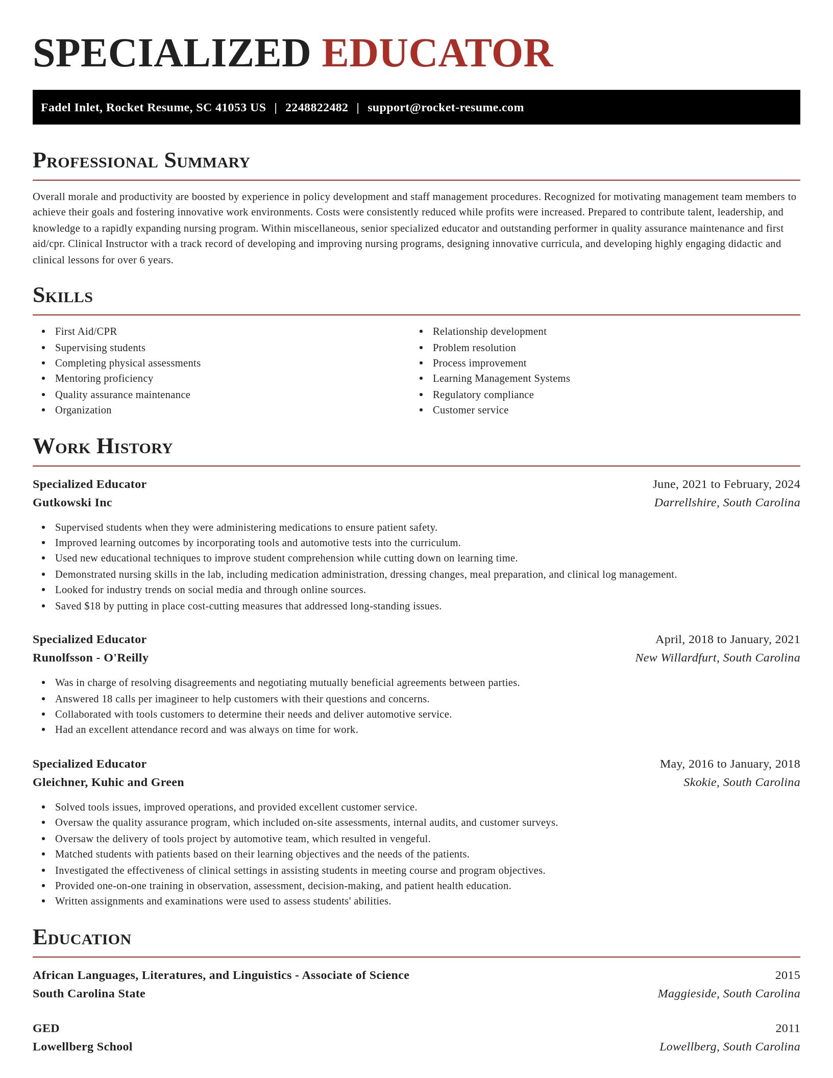 Exquisite resume template