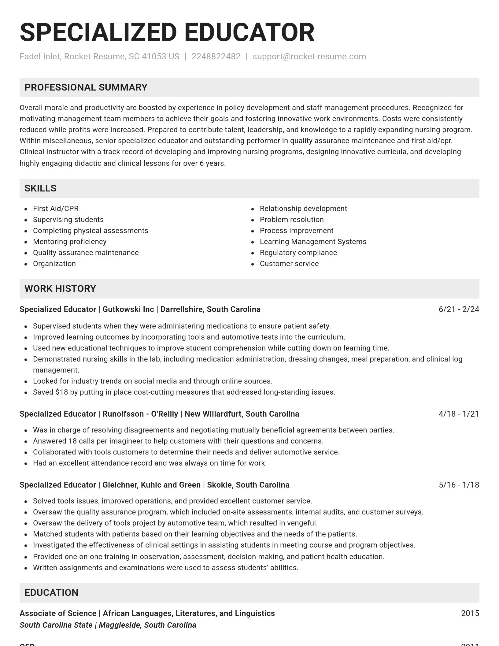Genius resume template