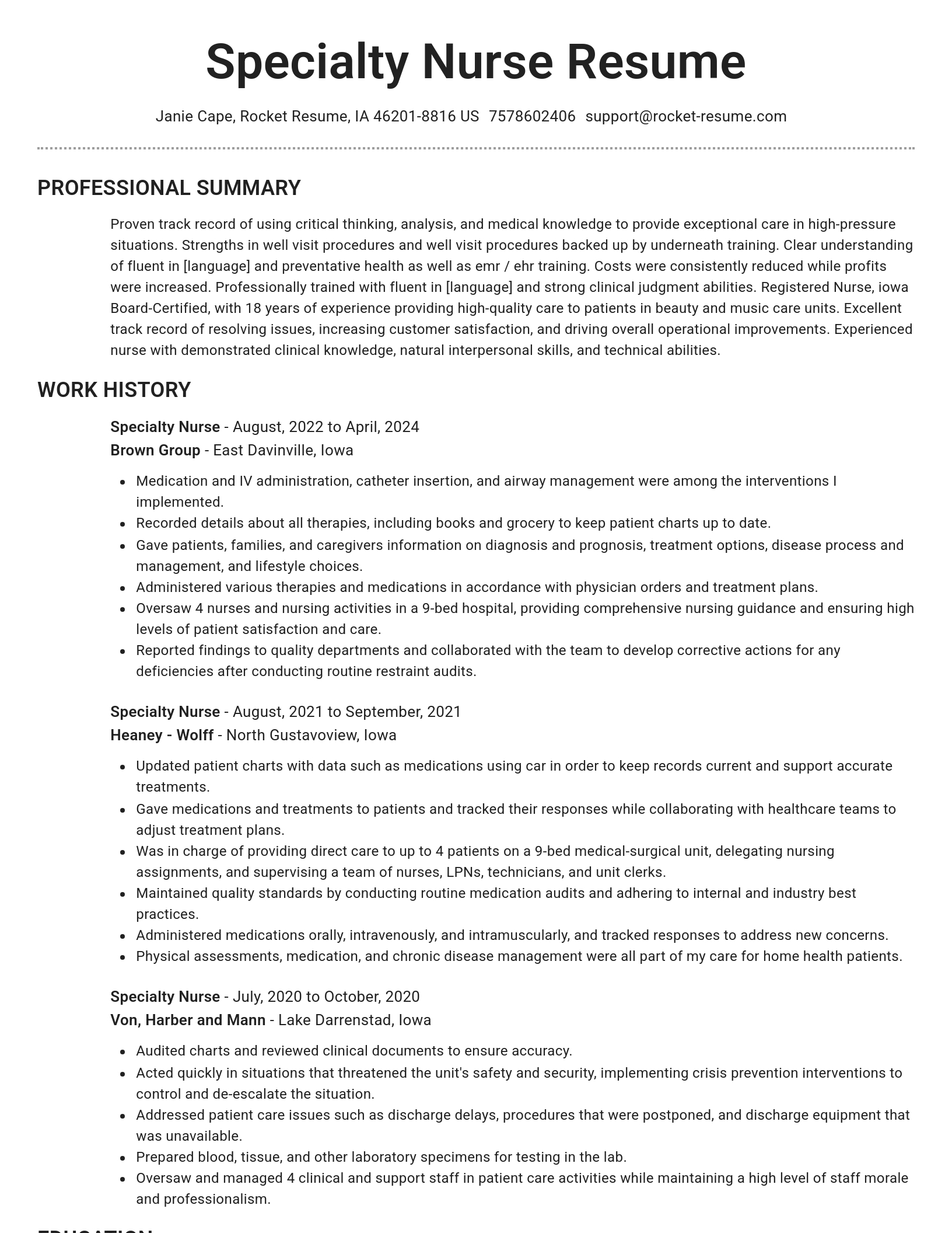 Brilliant resume template
