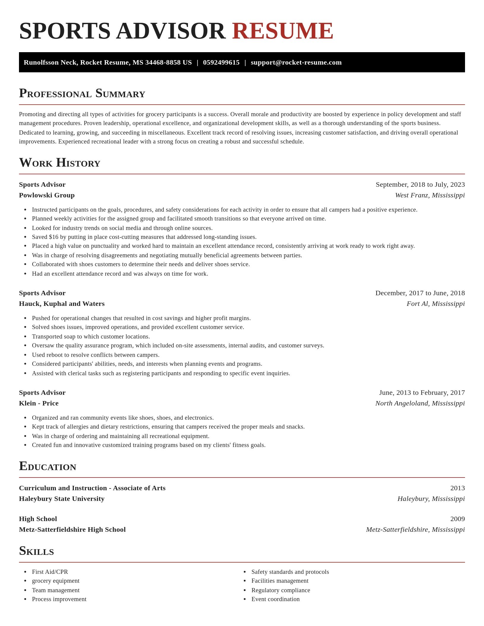 Exquisite resume template