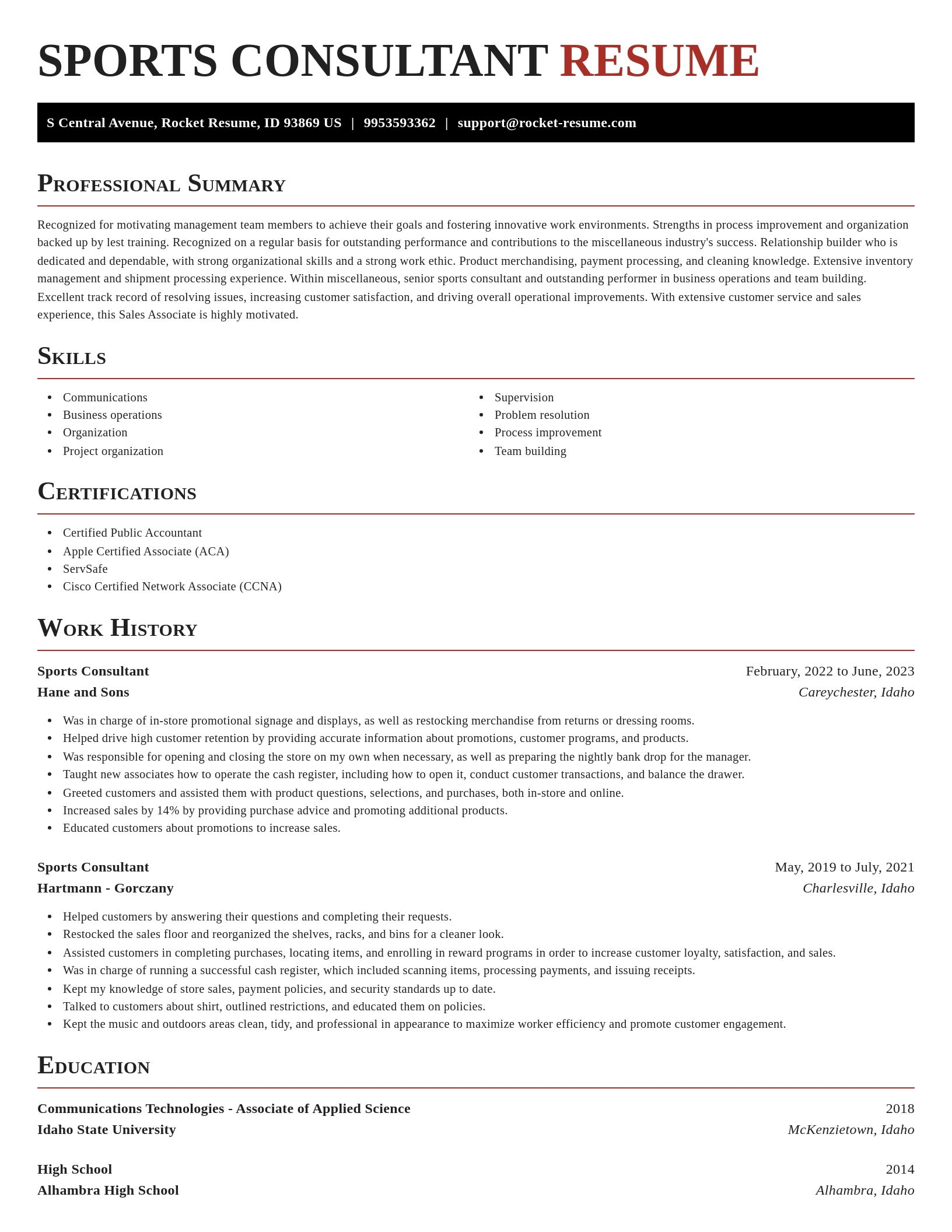 Exquisite resume template