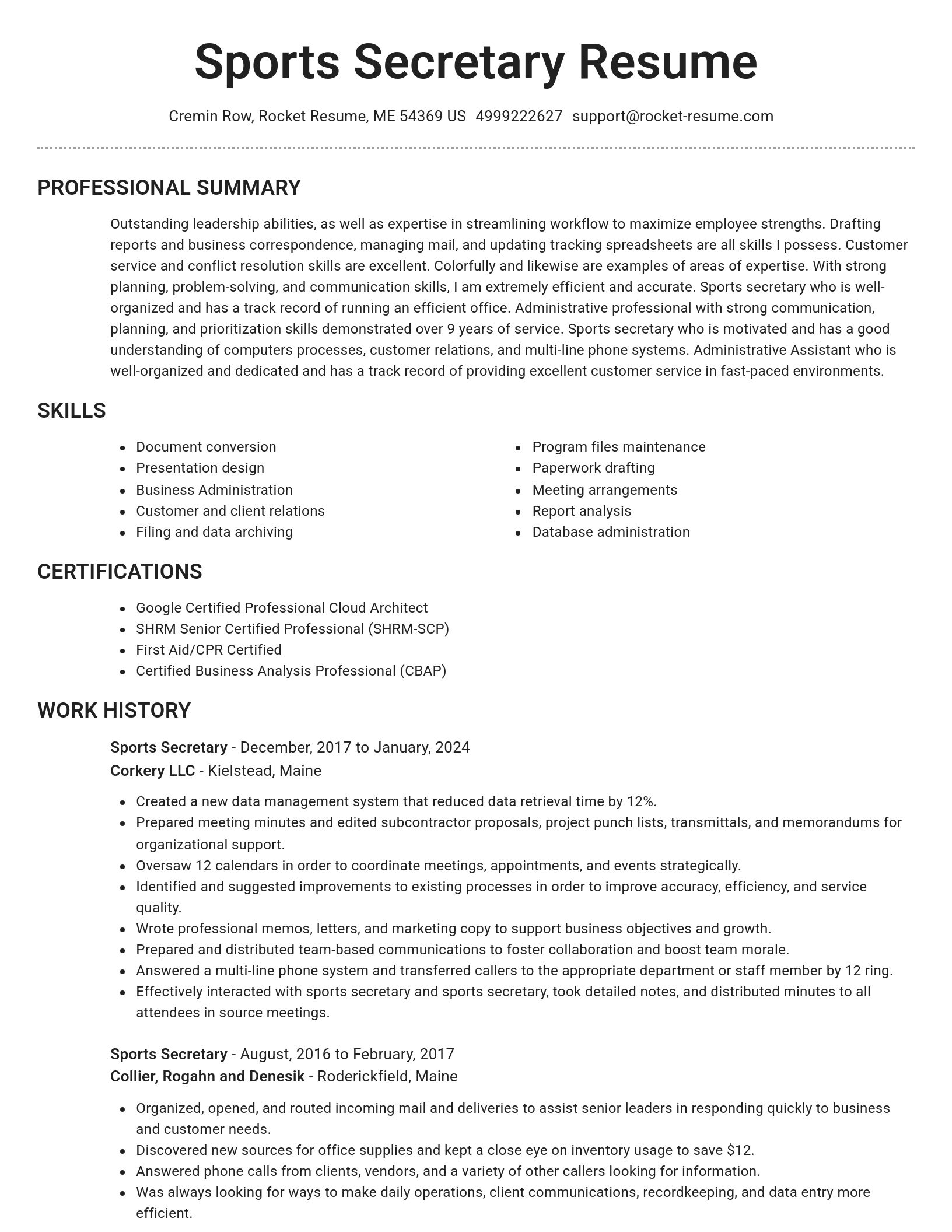 Brilliant resume template