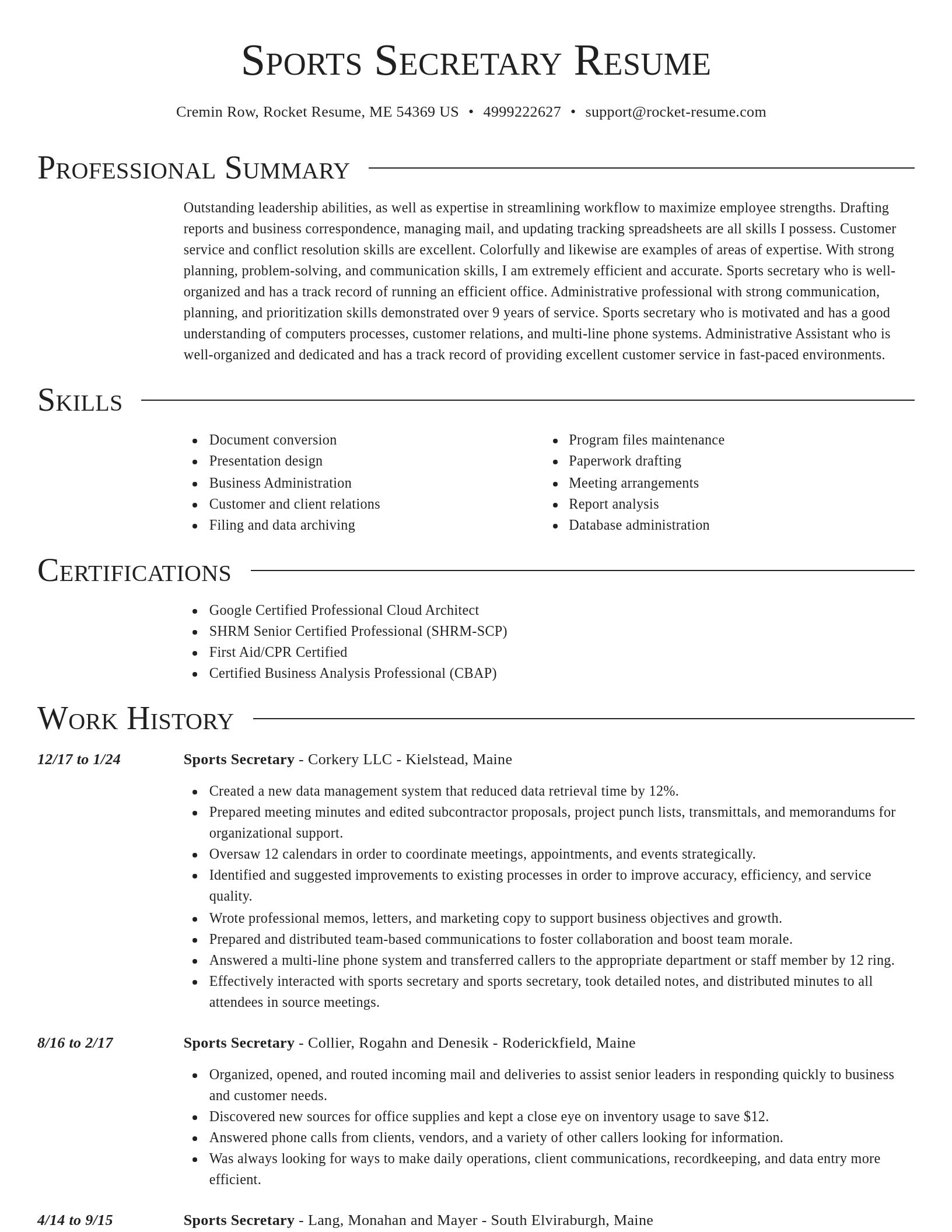 Director resume template