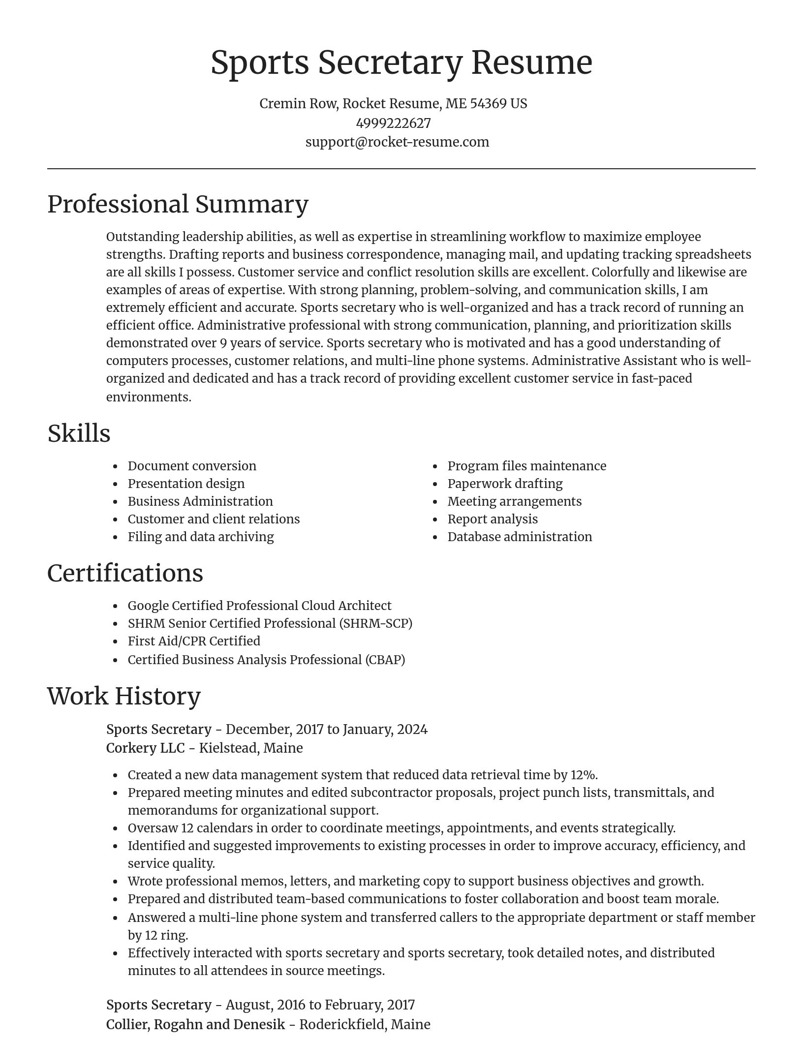 Focal Point resume template