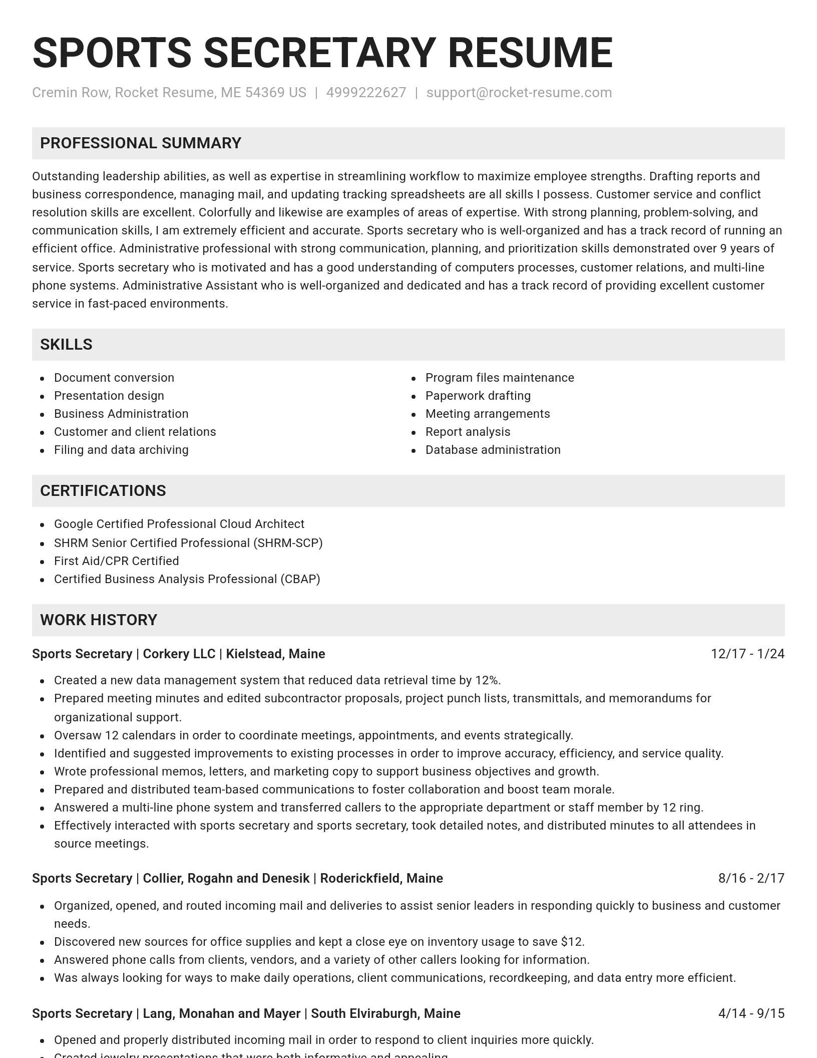 Genius resume template