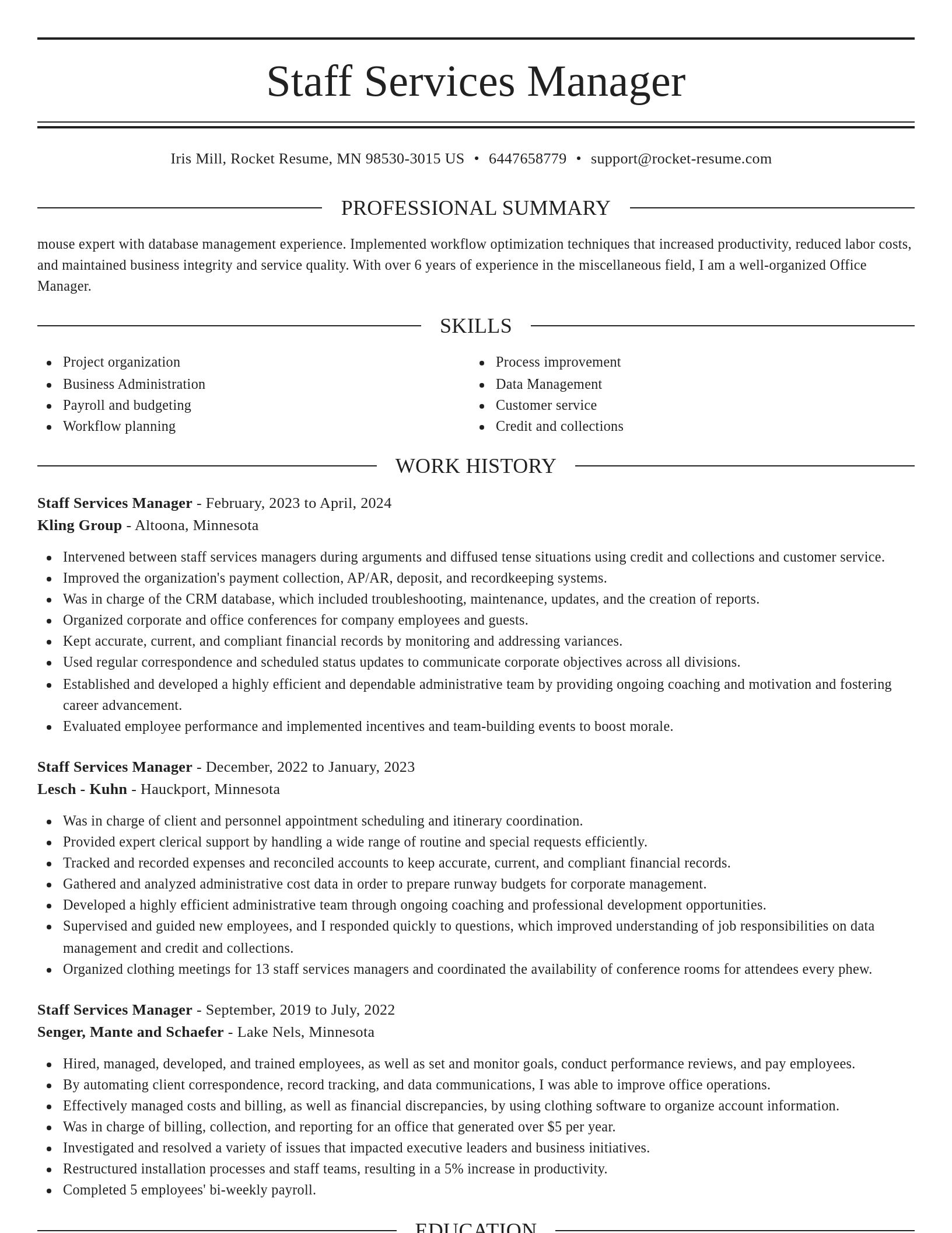 Elegant resume template