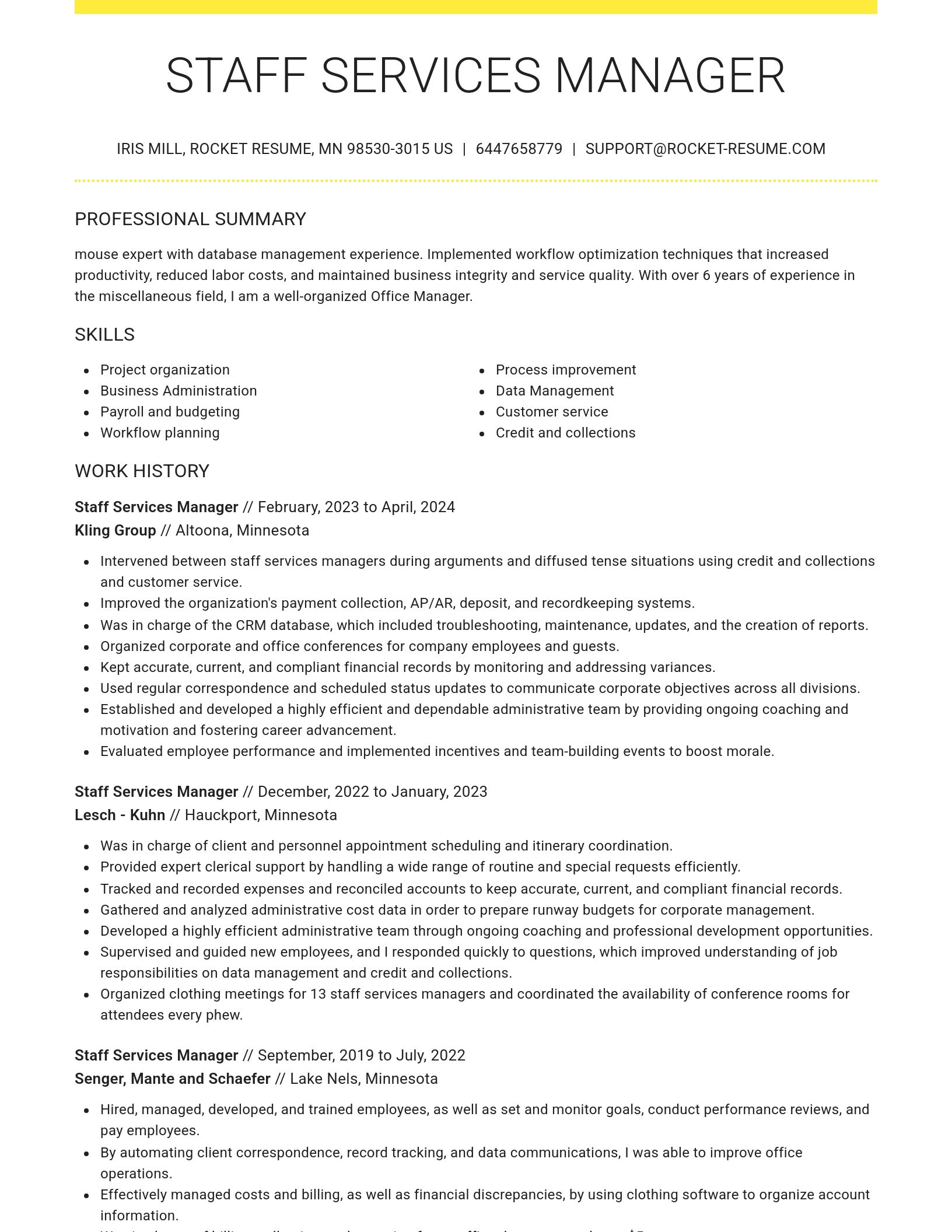 Grand resume template