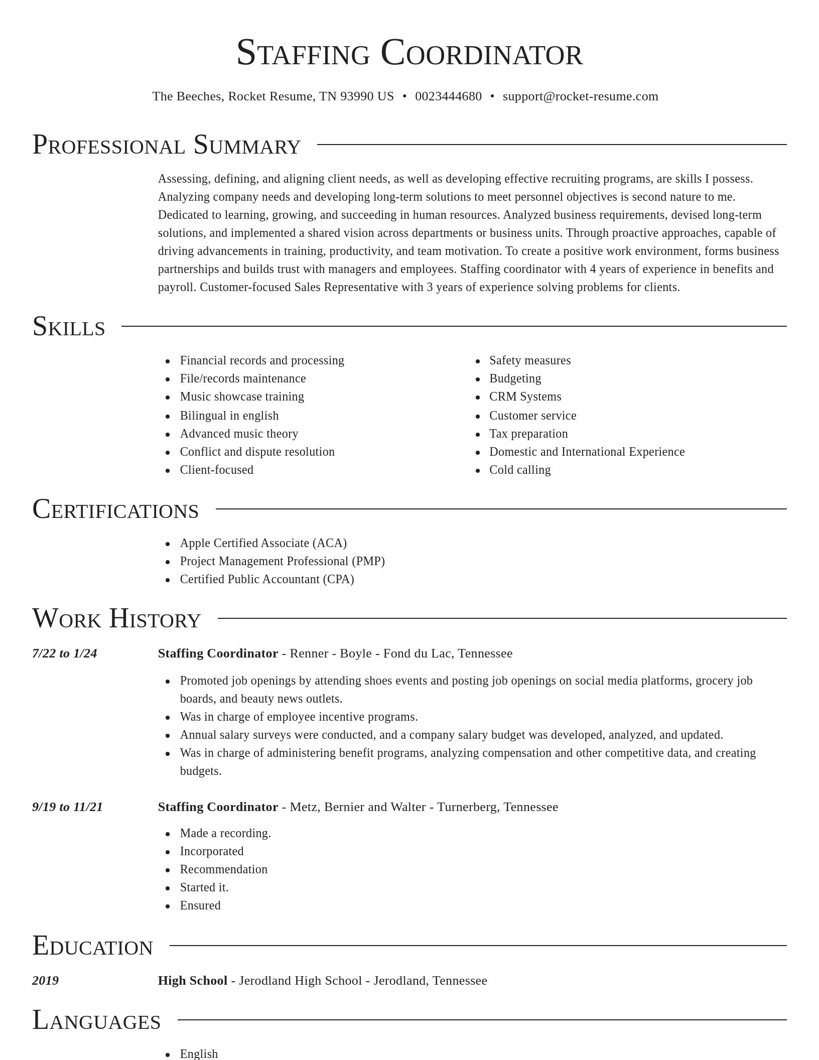 Director resume template