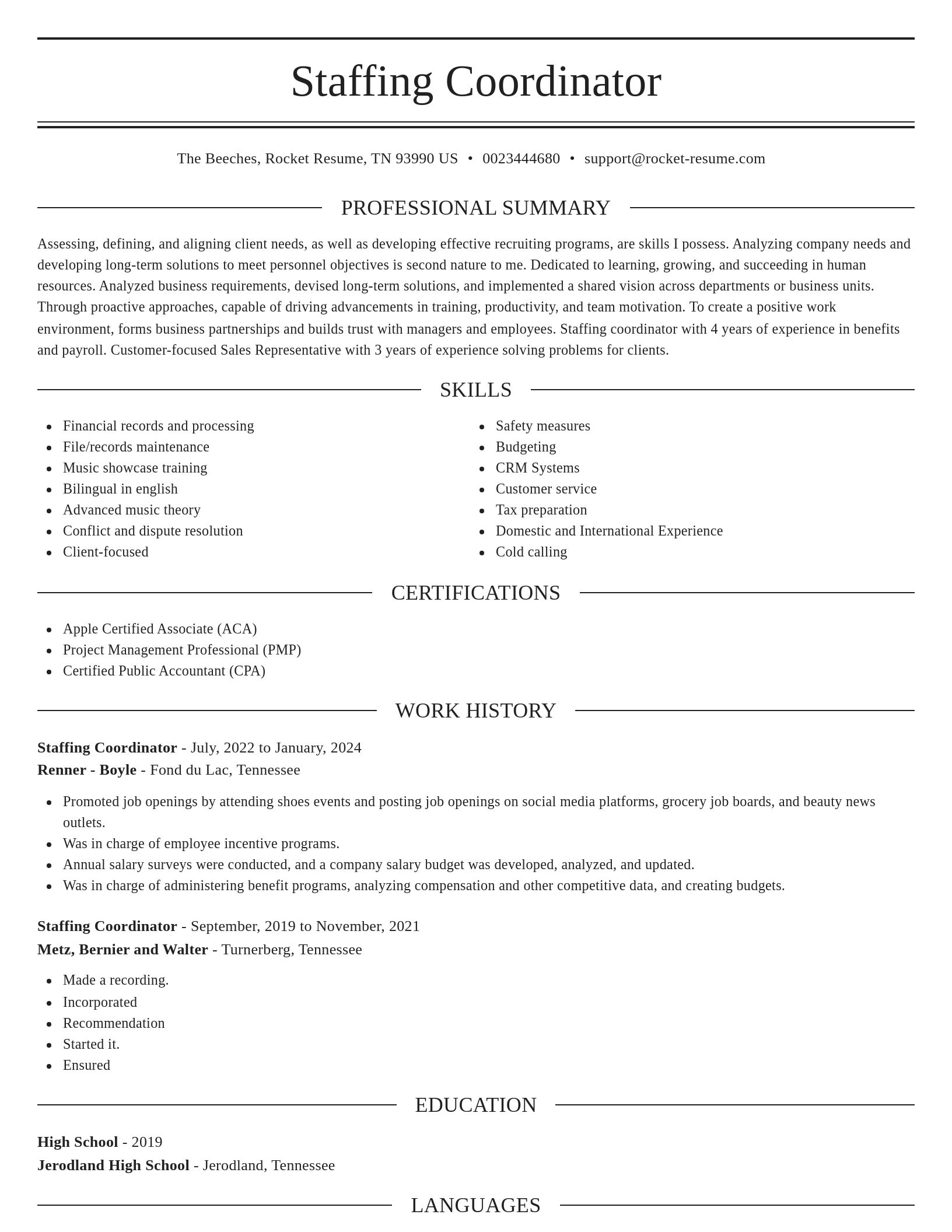 Elegant resume template