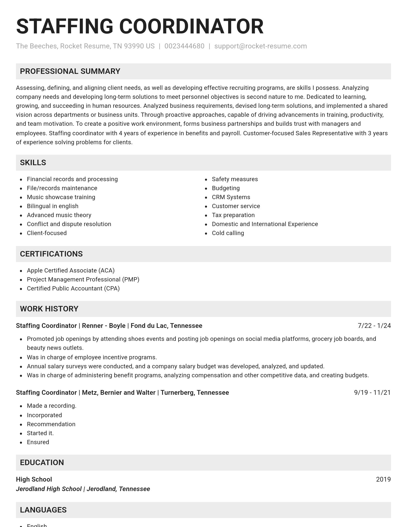 Genius resume template