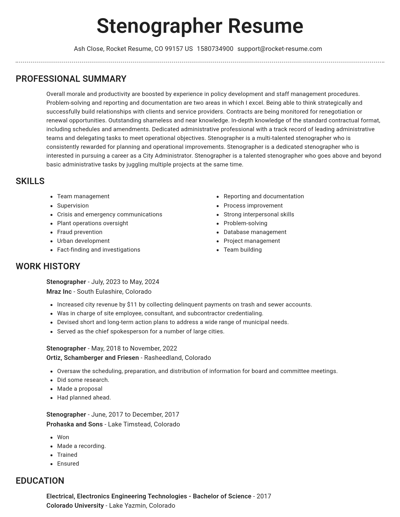 Brilliant resume template