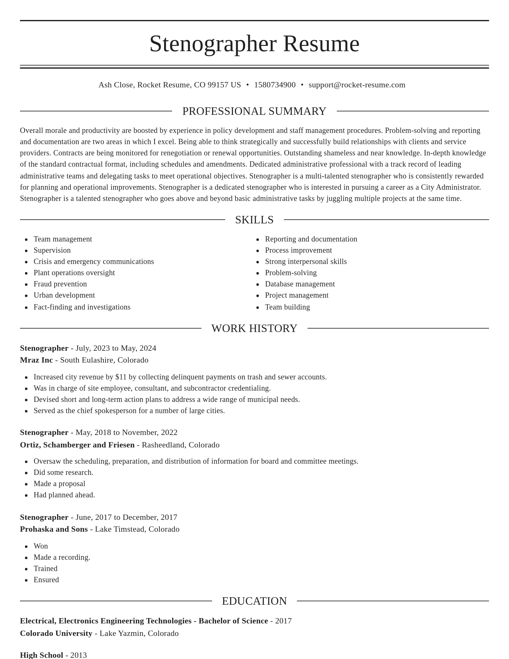 Elegant resume template