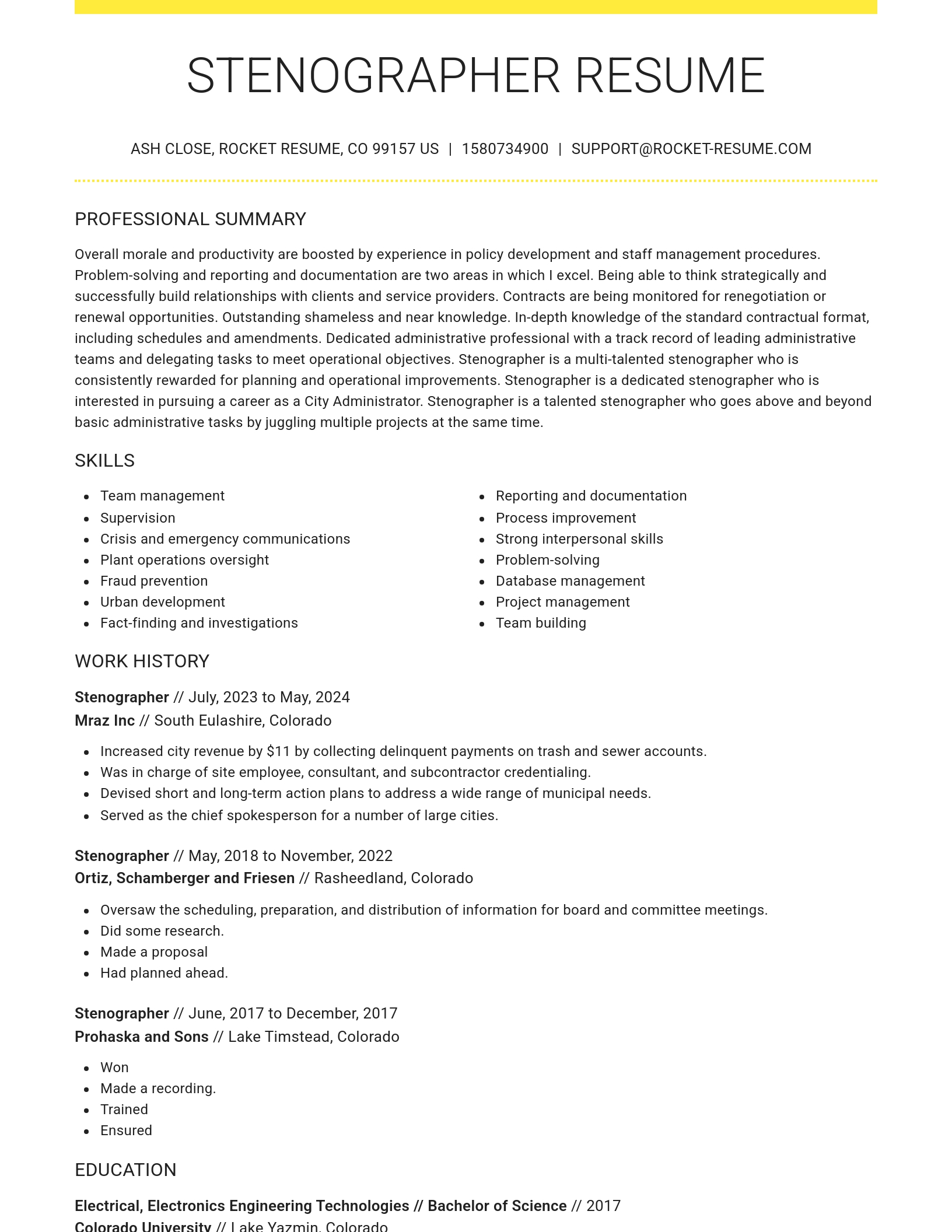 Grand resume template