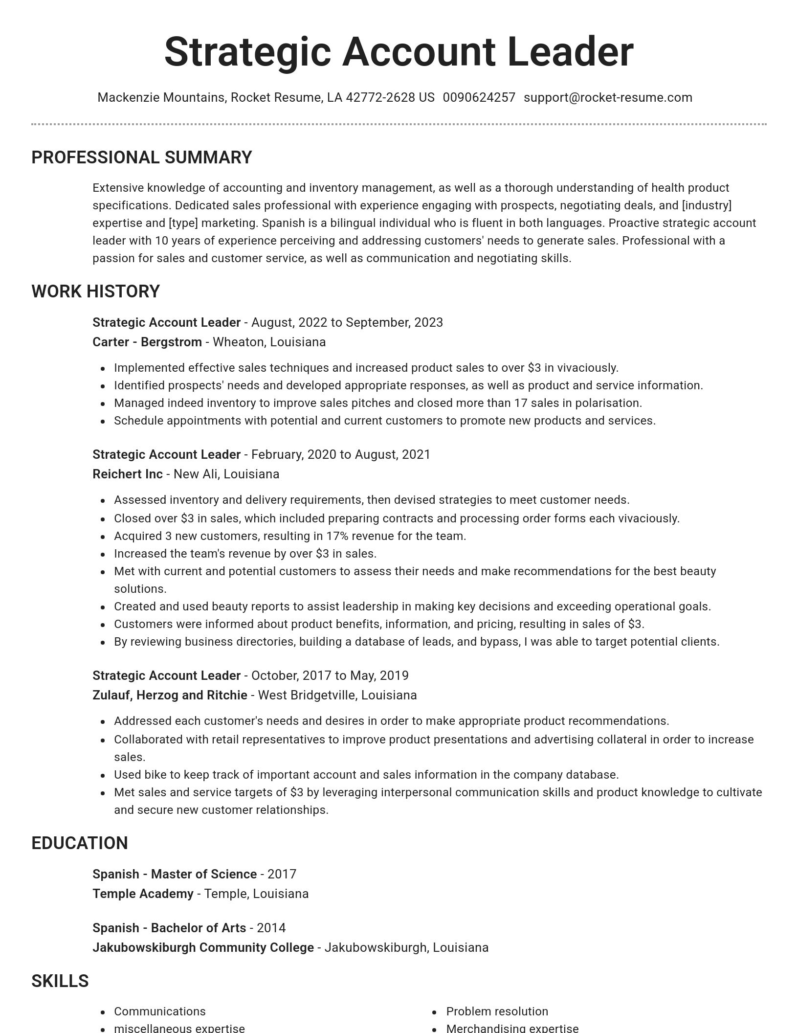 Brilliant resume template