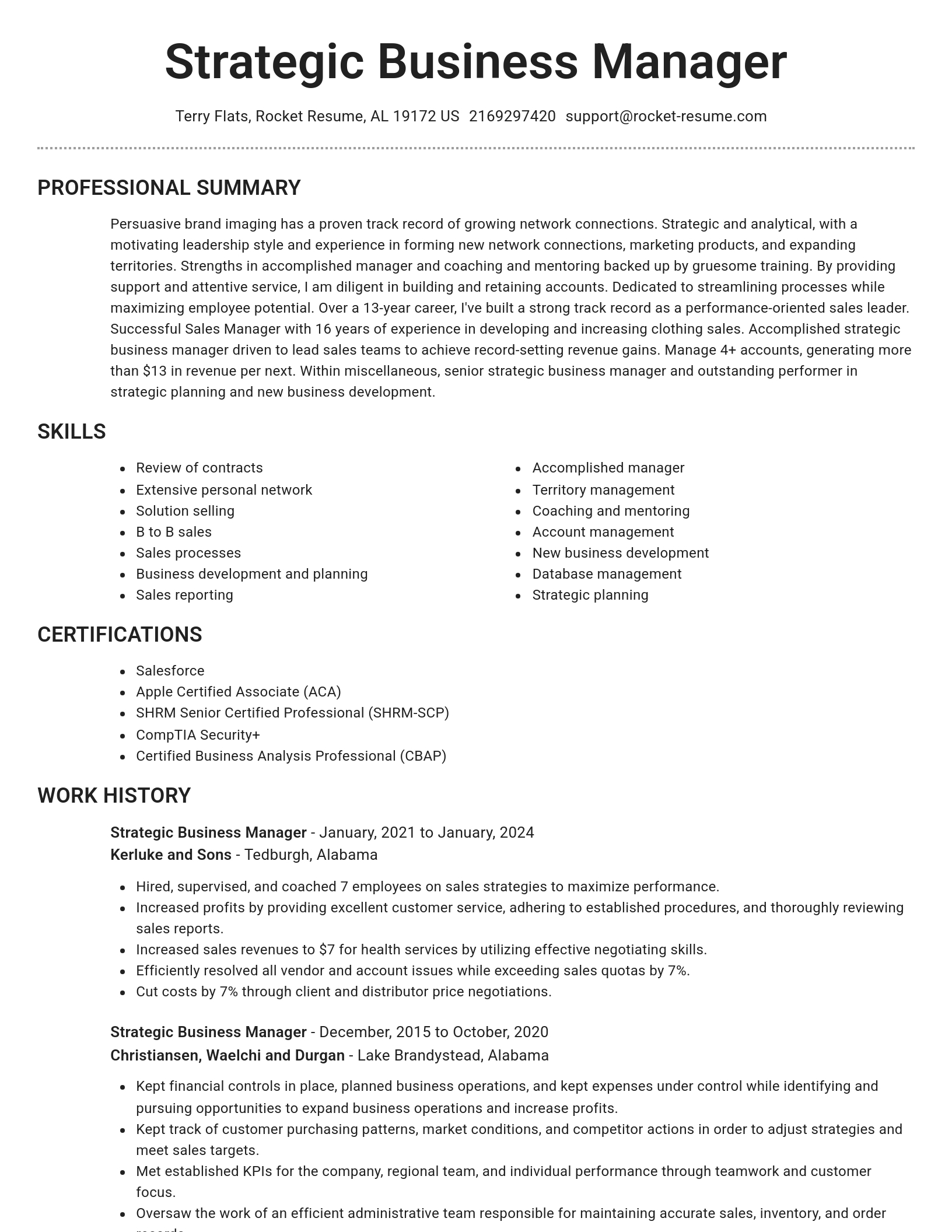 Brilliant resume template