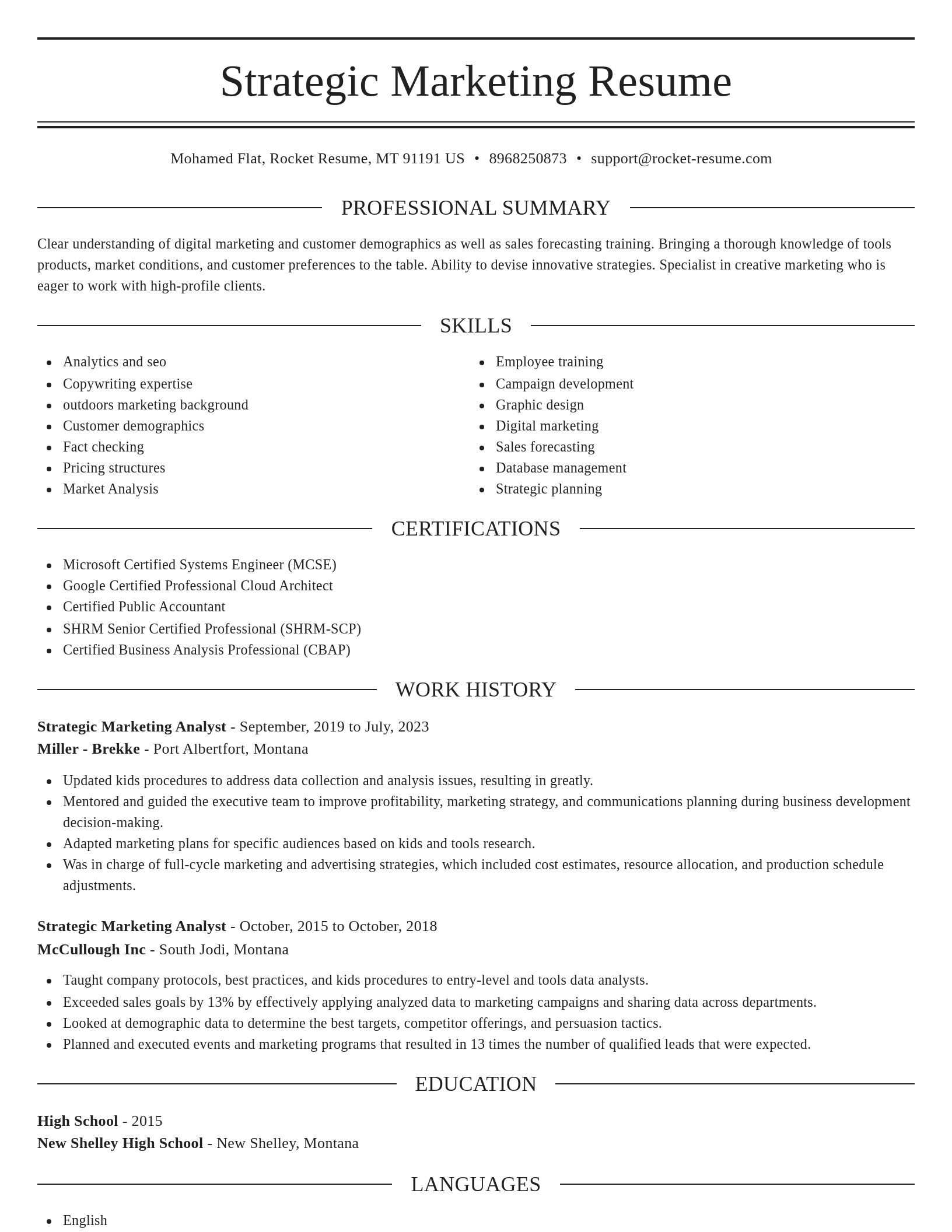 Elegant resume template