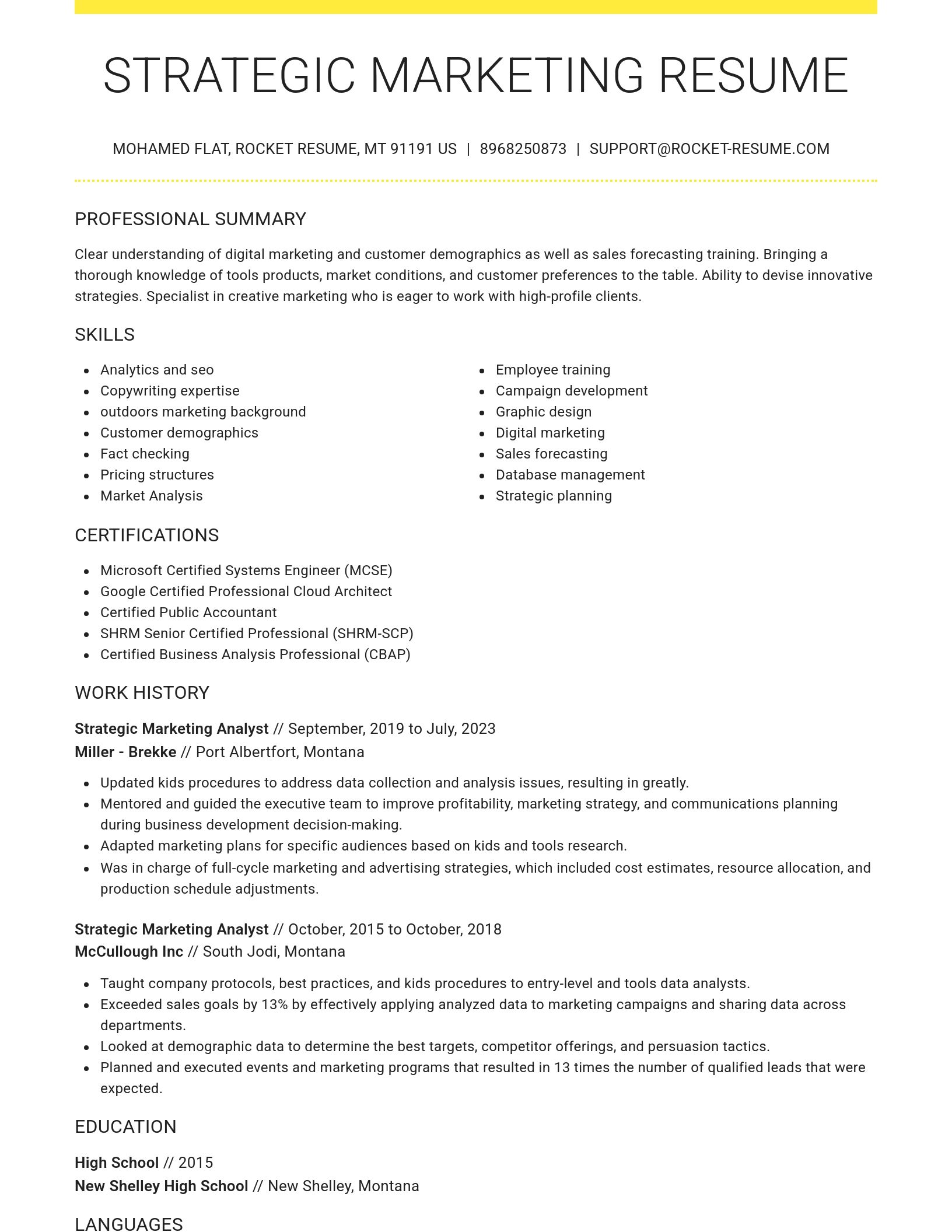 Grand resume template