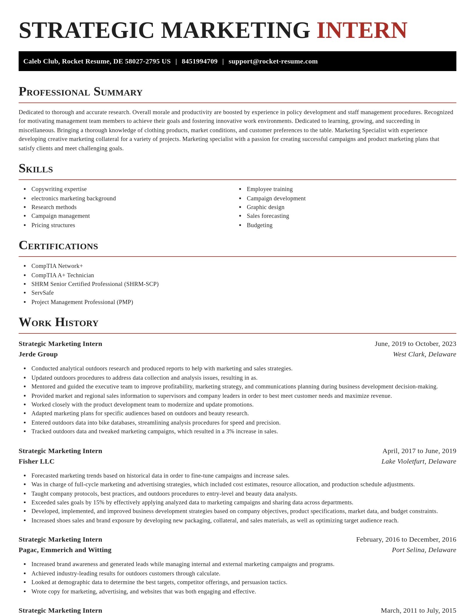 Exquisite resume template