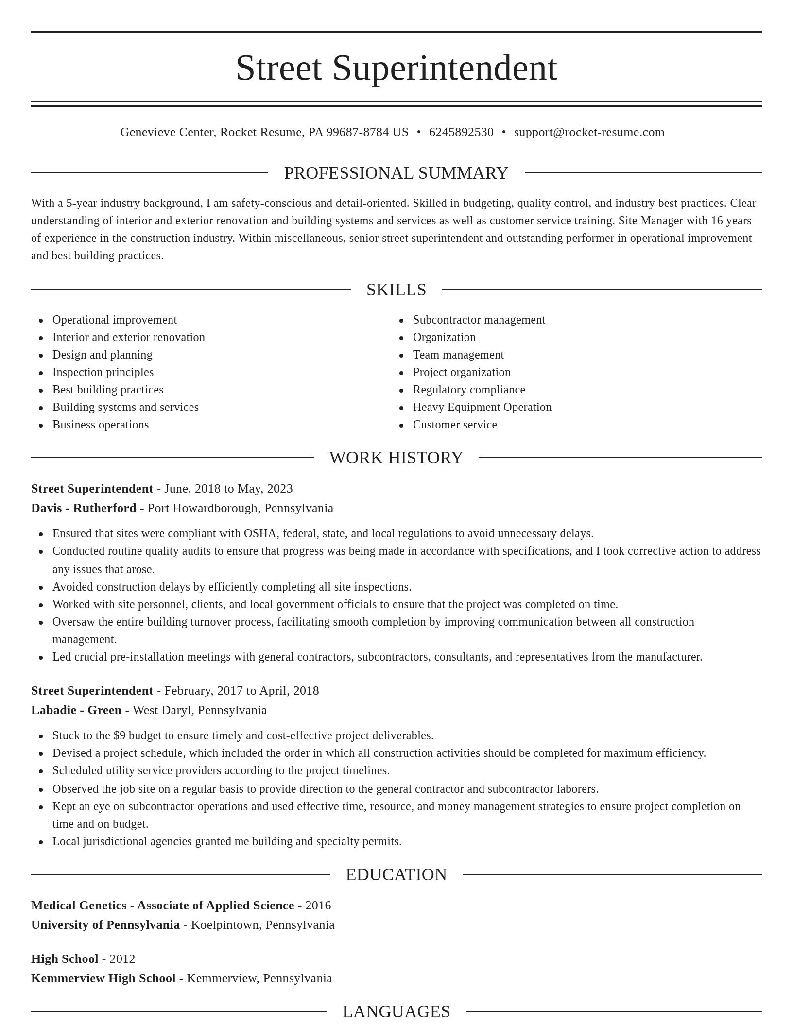Elegant resume template