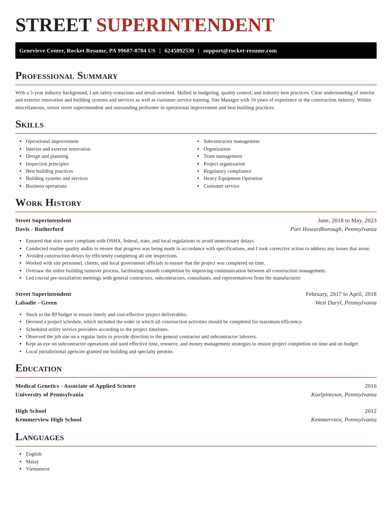 Exquisite resume template