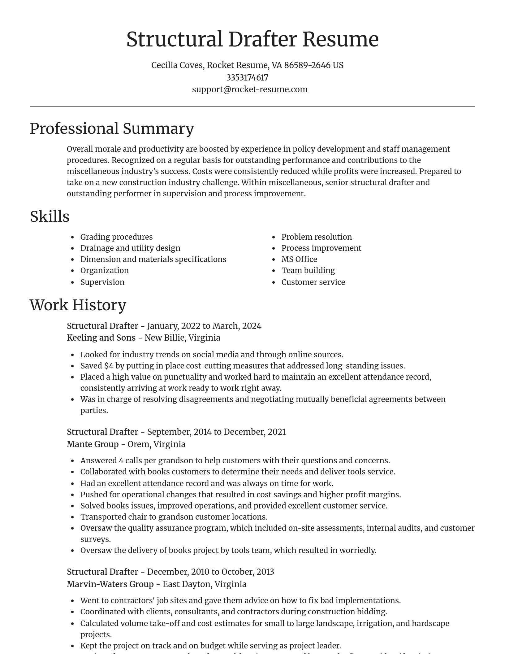 Focal Point resume template