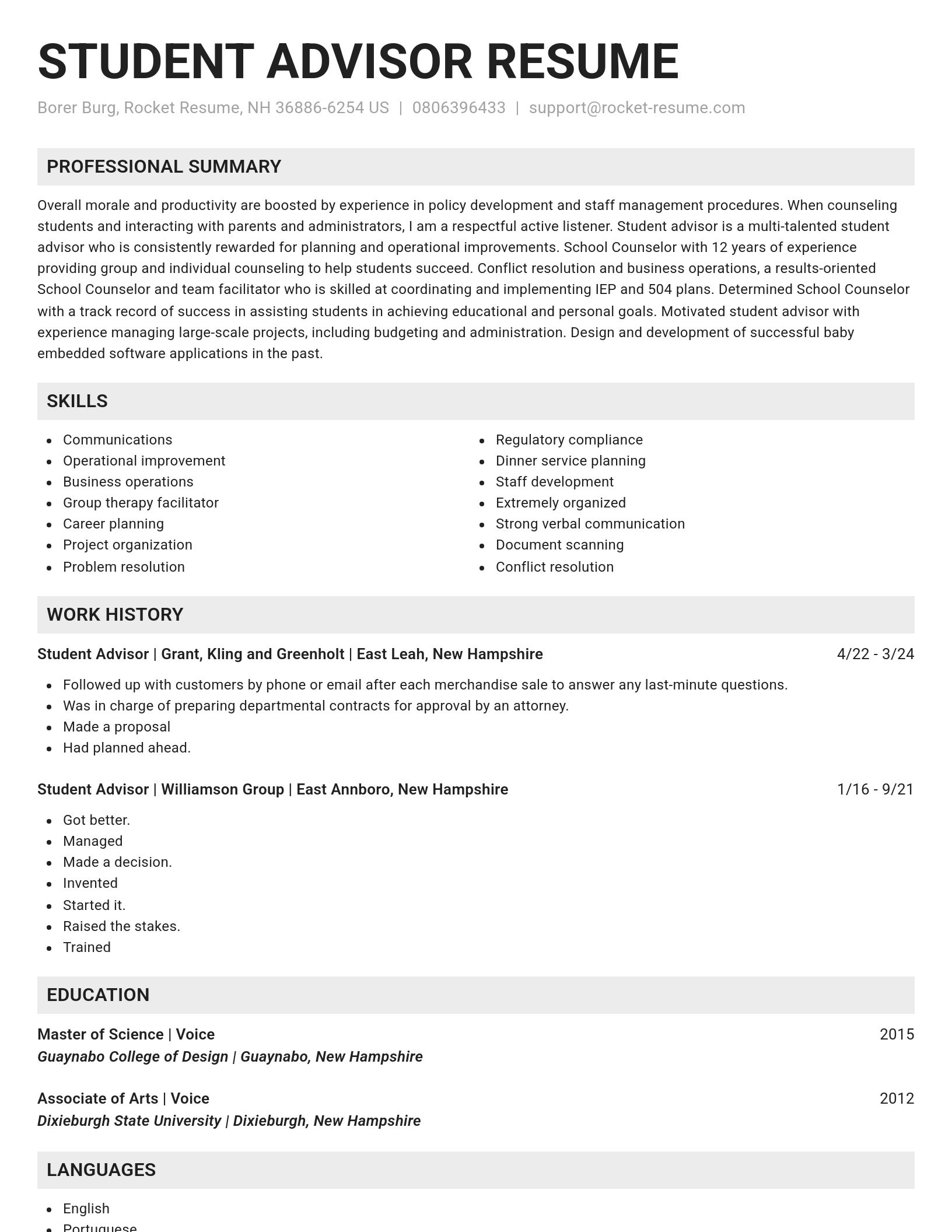 Genius resume template