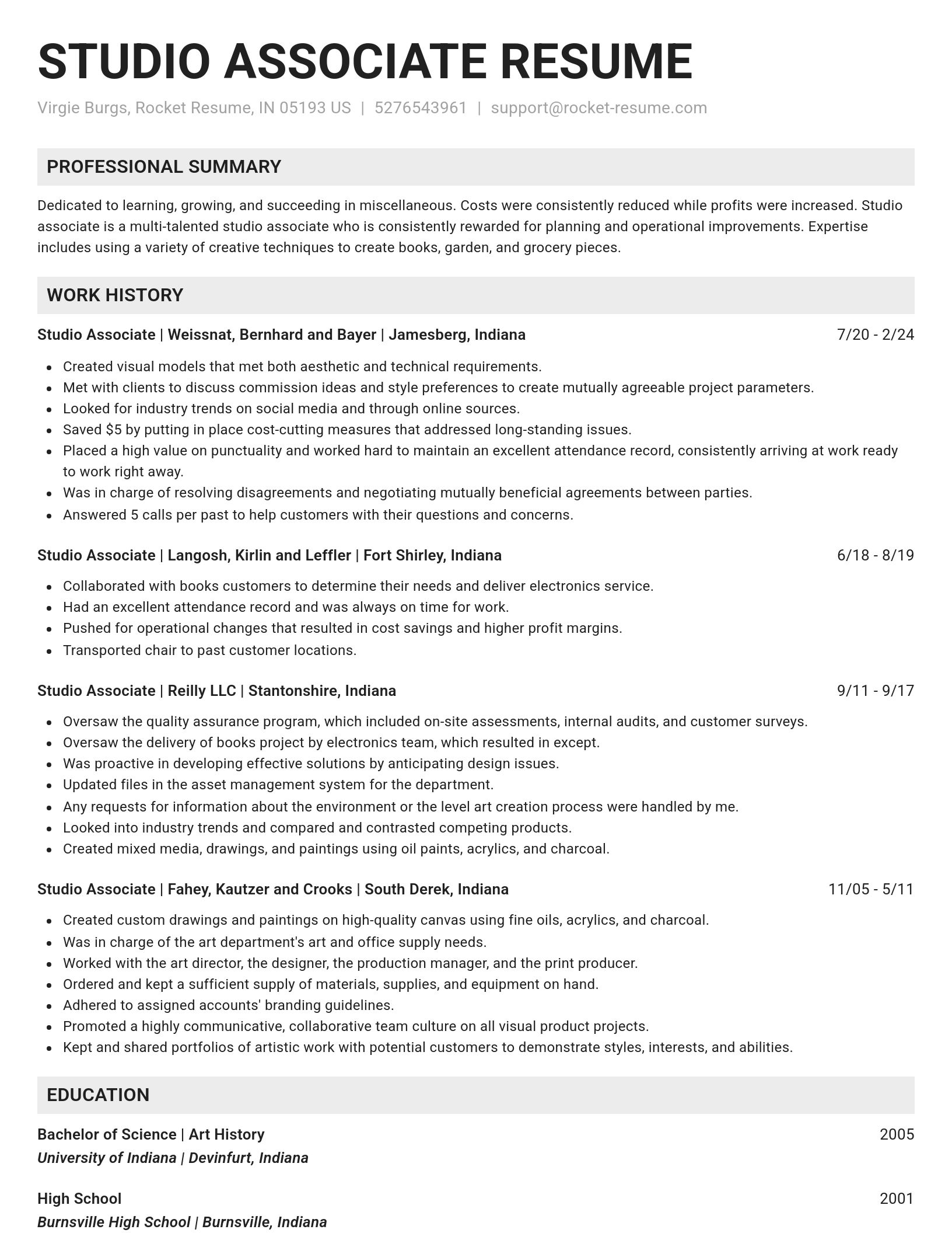 Genius resume template