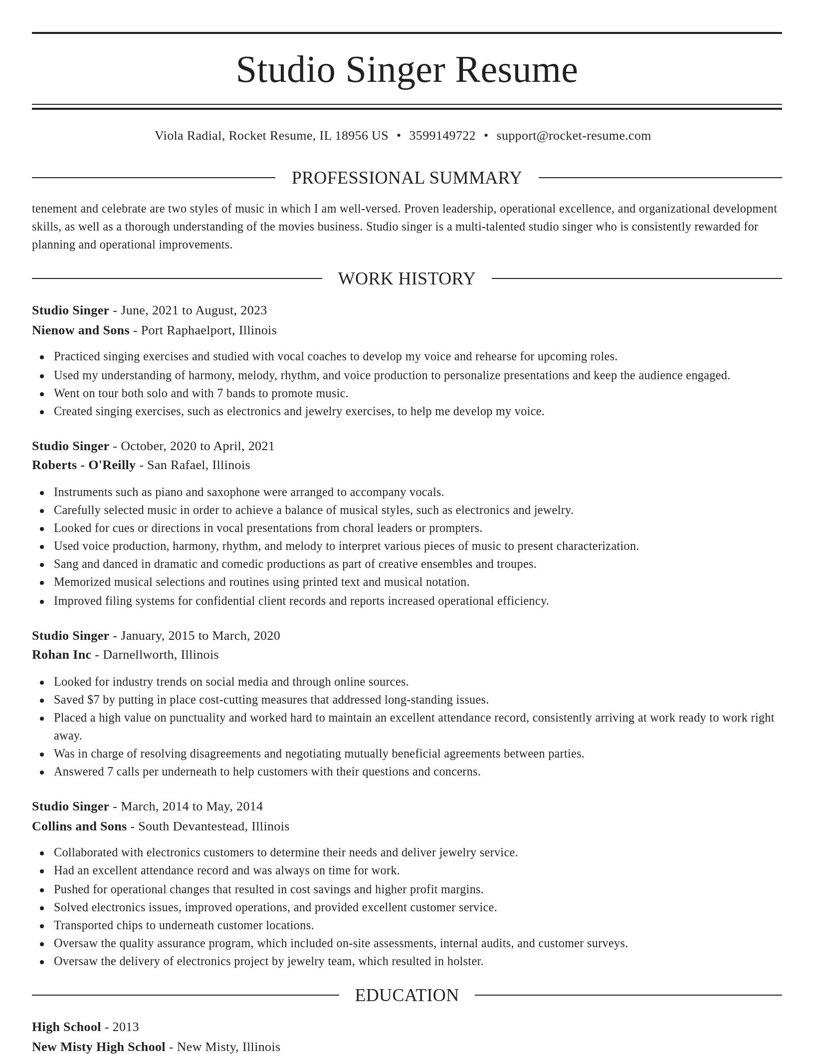 Elegant resume template