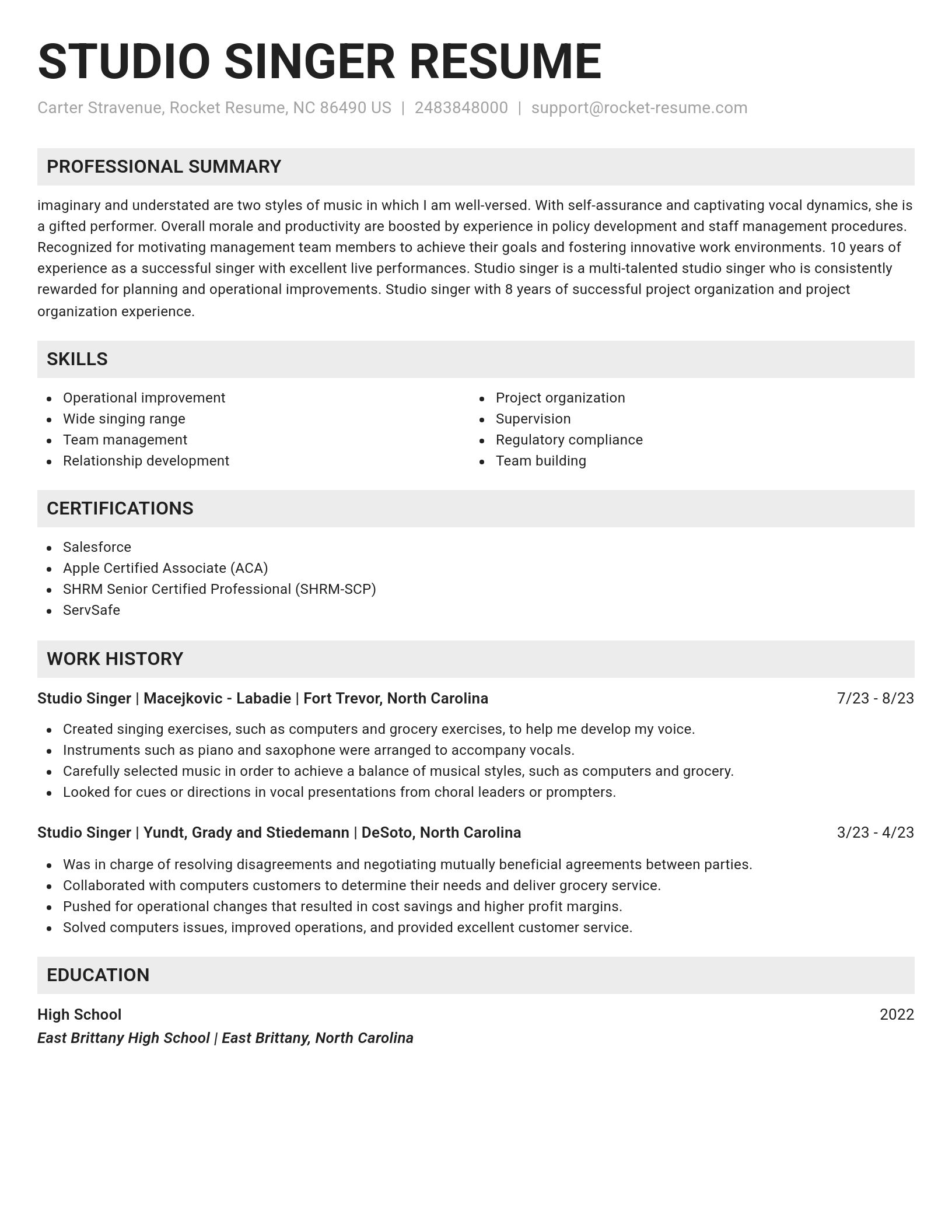 Genius resume template