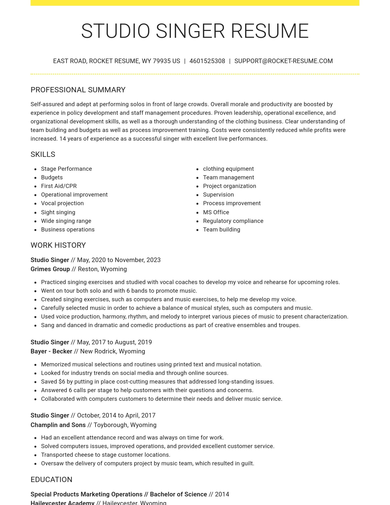 Grand resume template