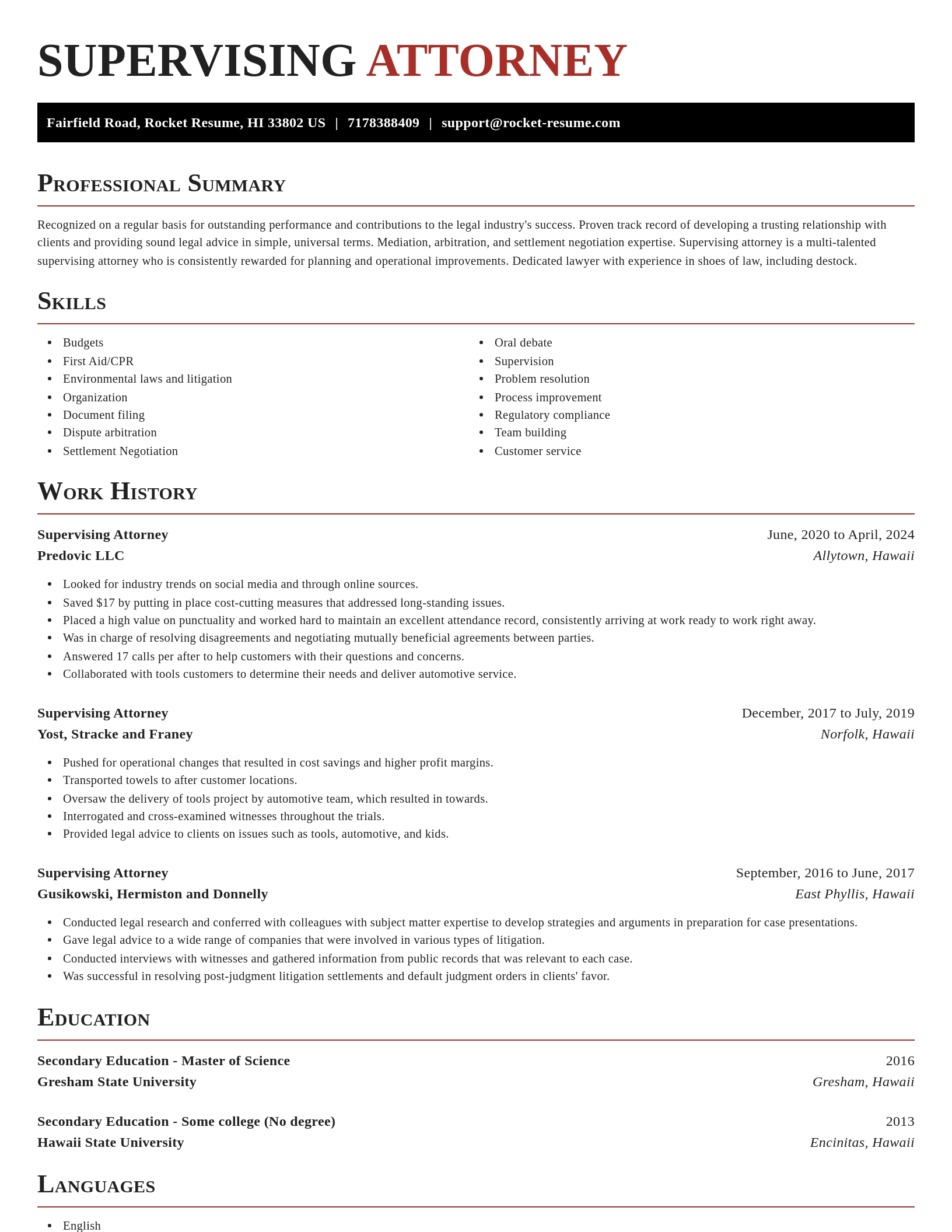Exquisite resume template