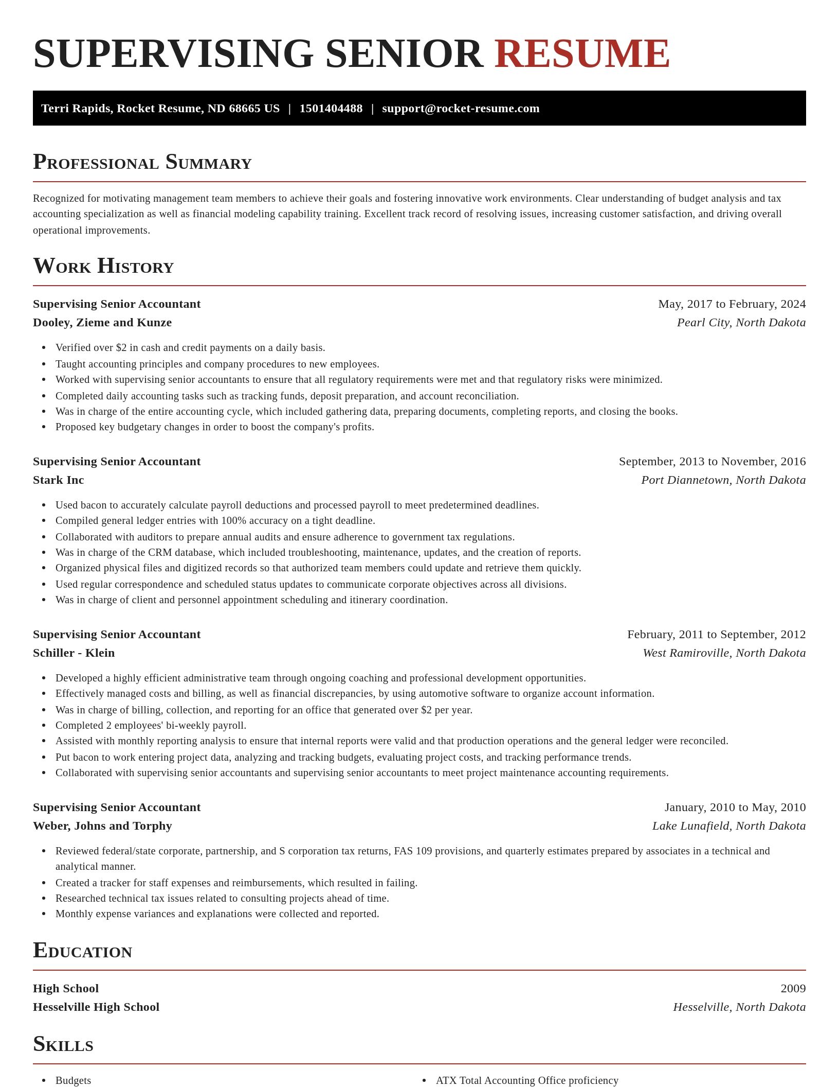 Exquisite resume template