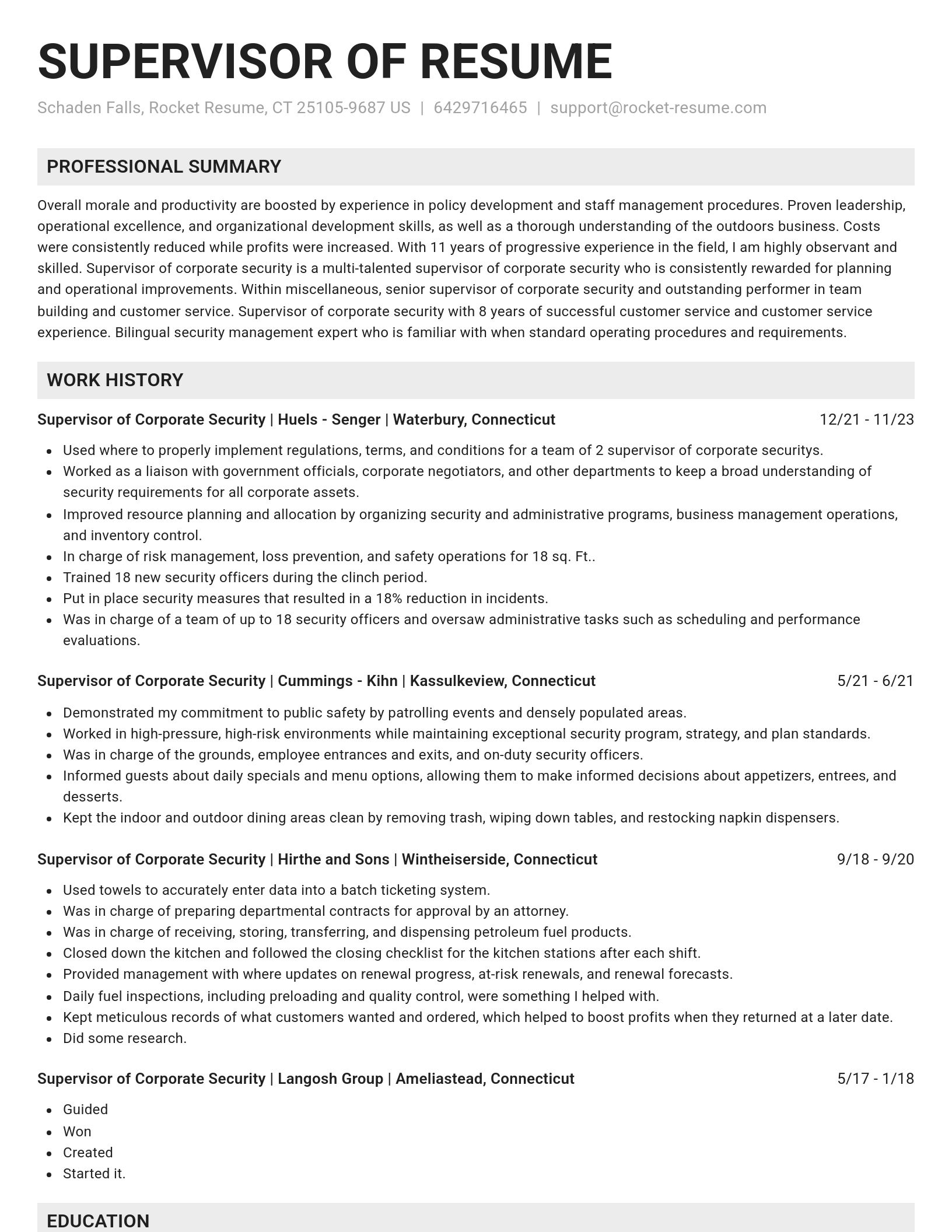 Genius resume template