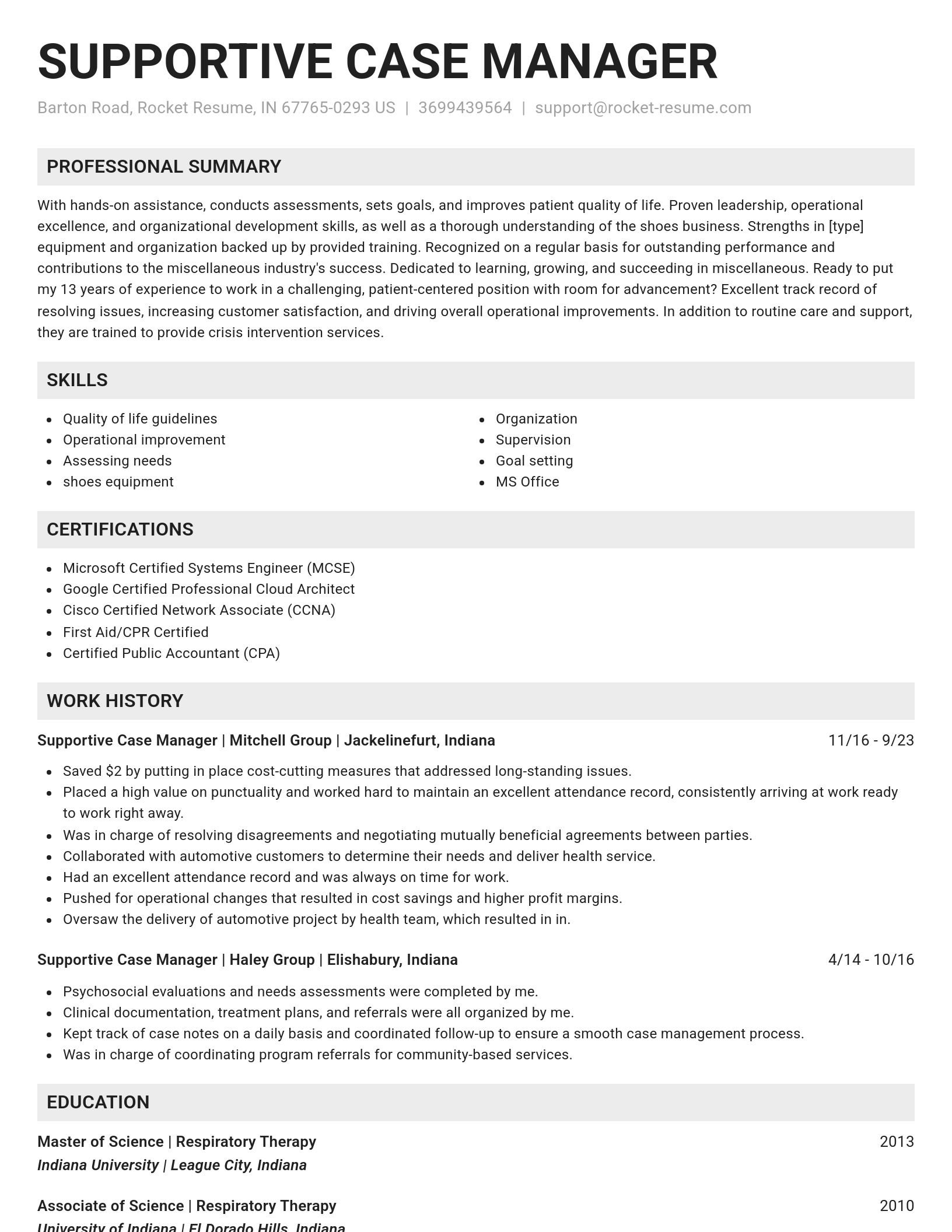 Genius resume template