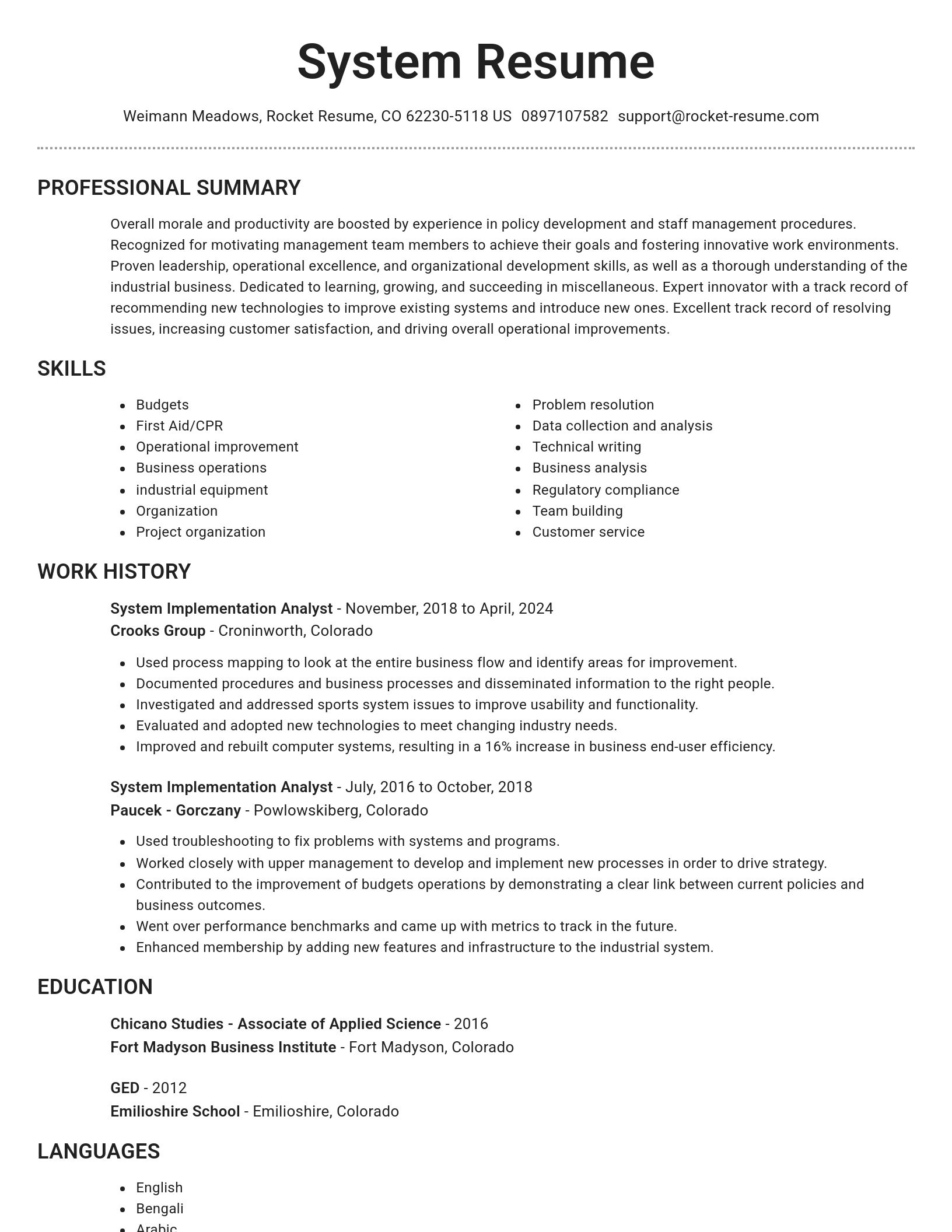 Brilliant resume template