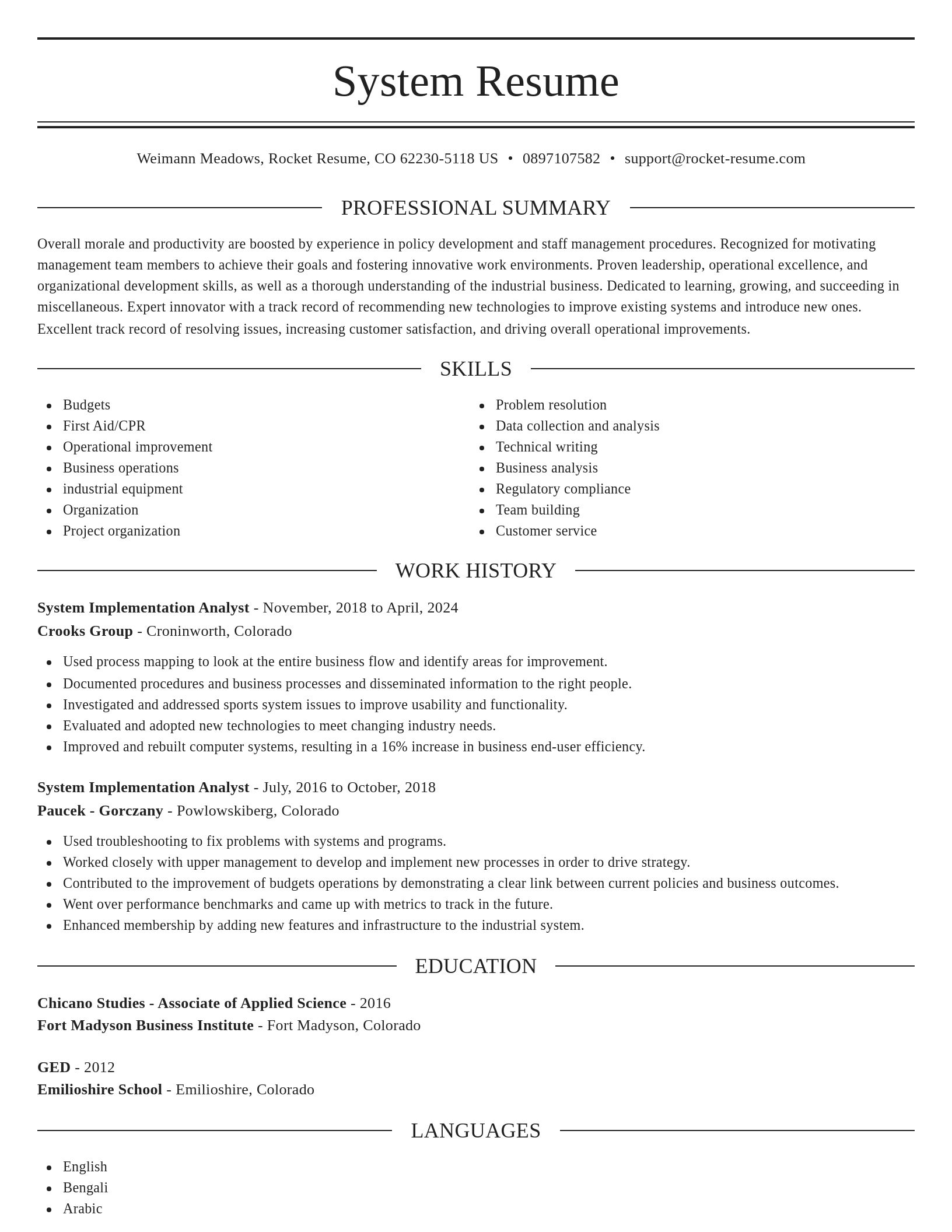 Elegant resume template