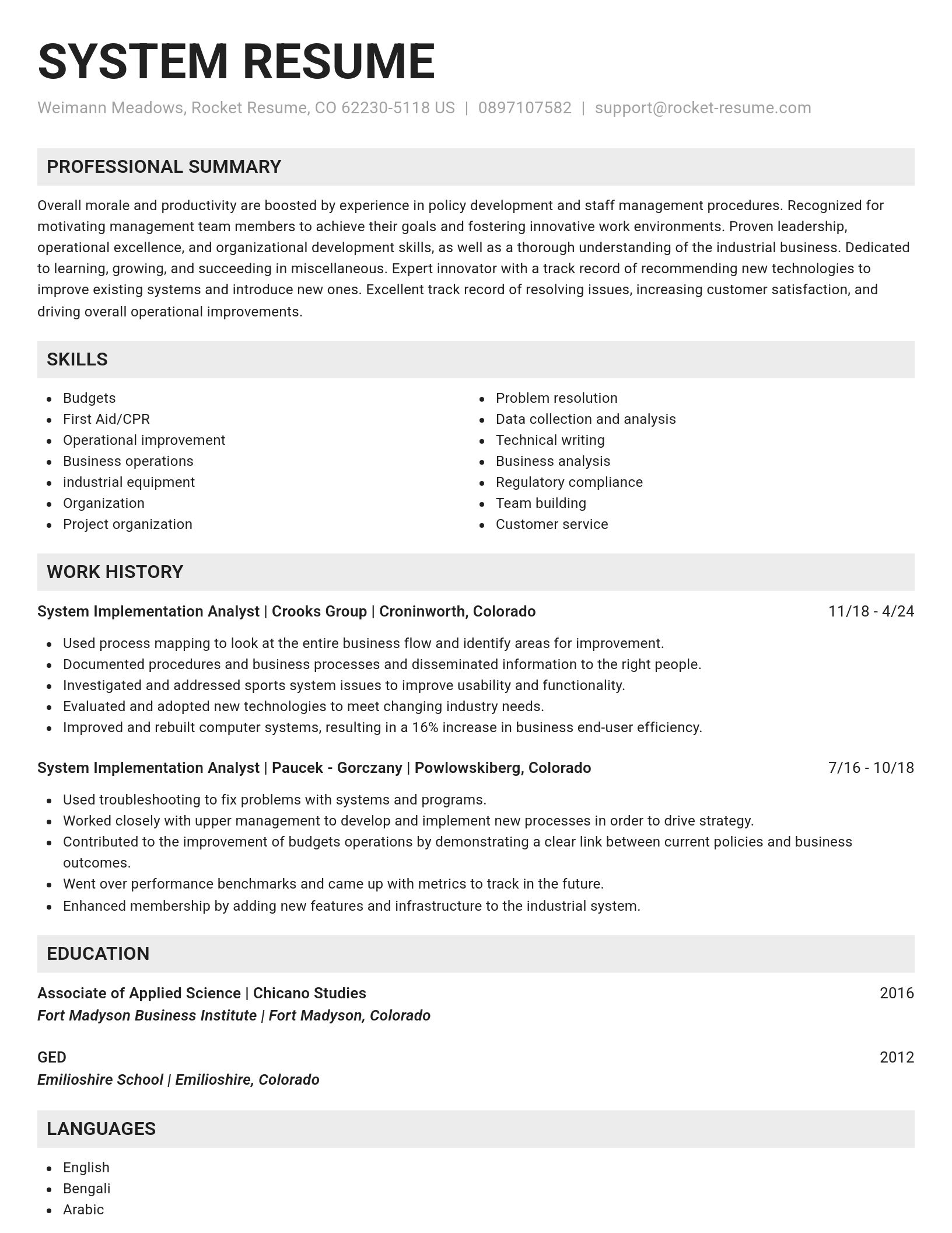 Genius resume template