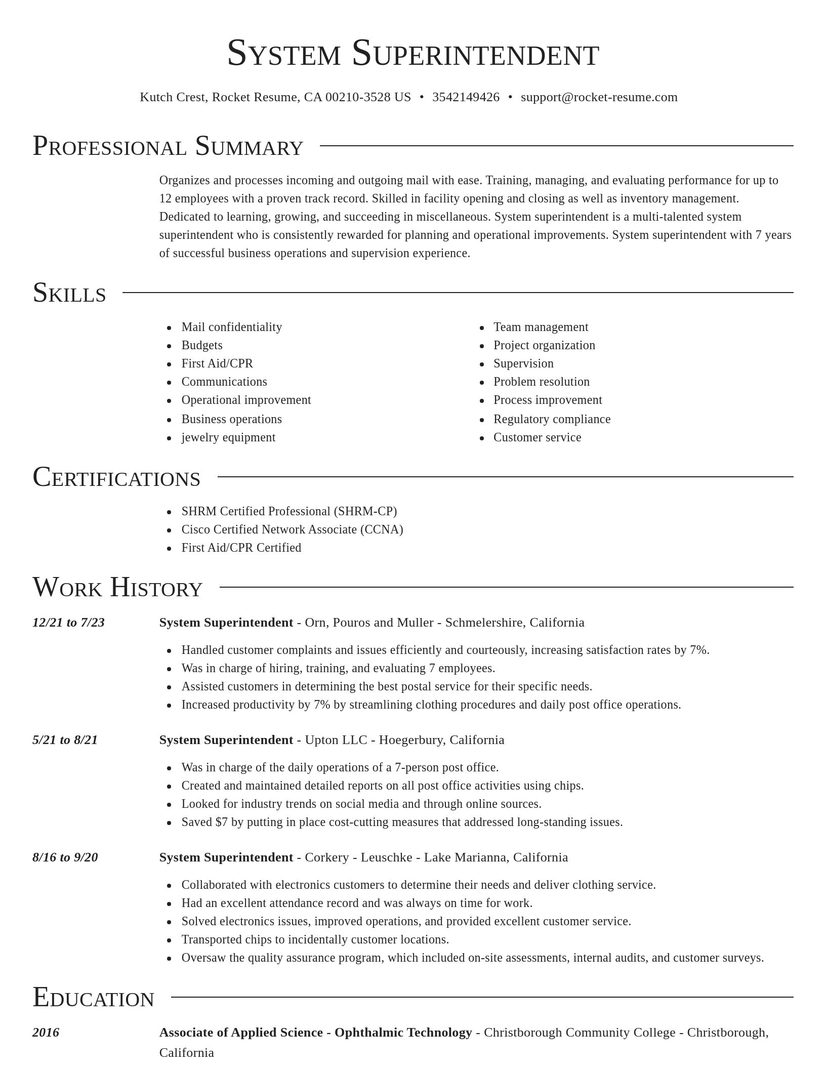 Director resume template